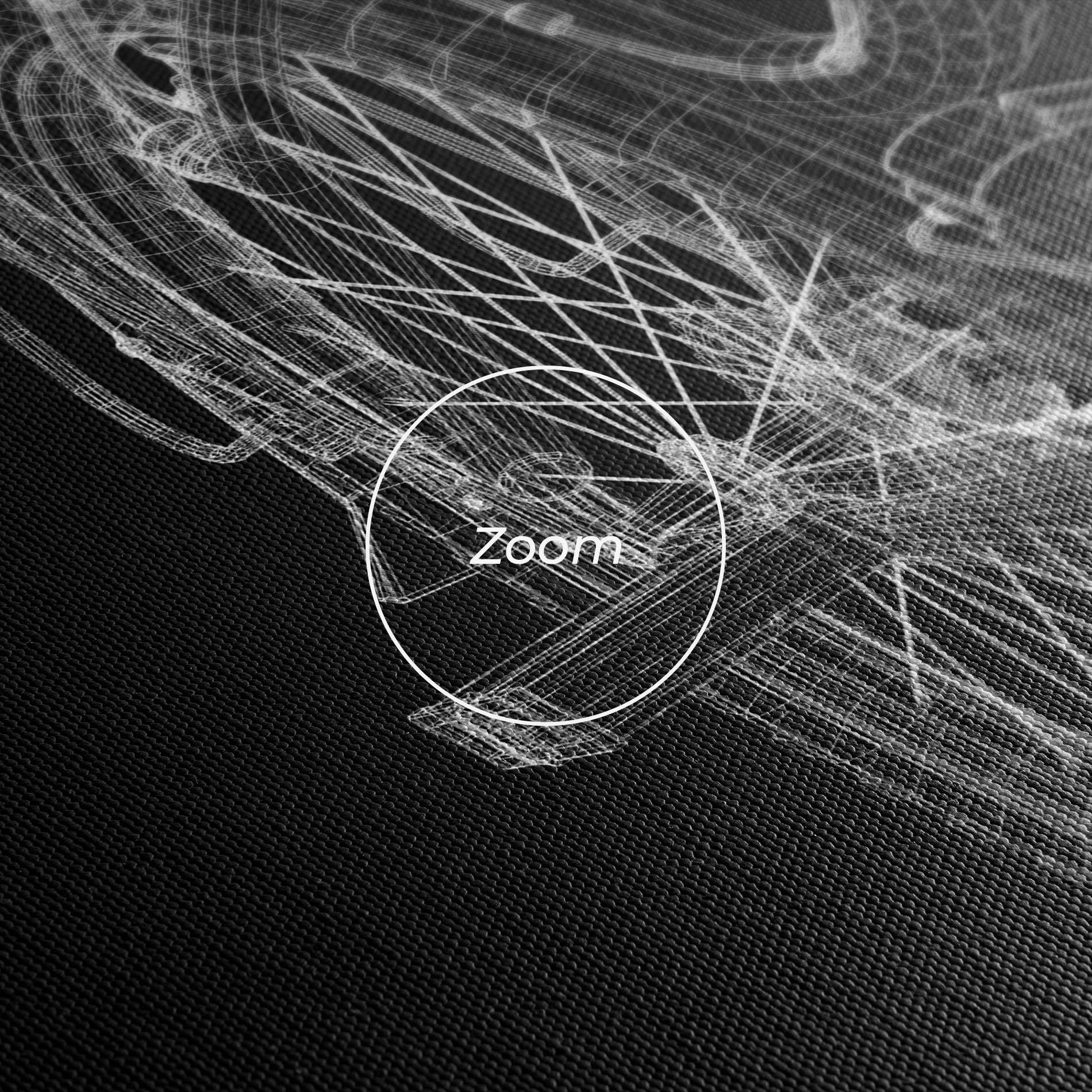 Leinwandbild Bike Wire Model 3d mockup 3