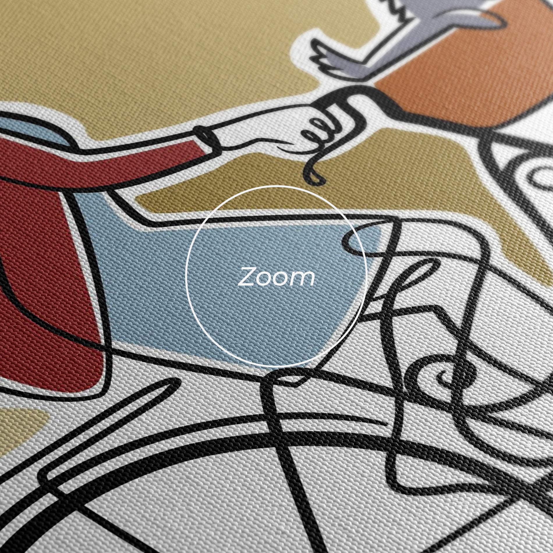 Leinwandbild Dog On Bike mockup 3