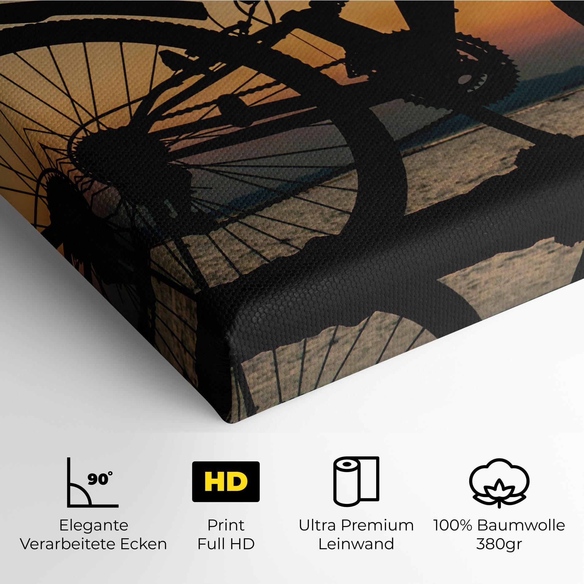 Leinwandbild Beautiful Mtb Shilouette mockup 4