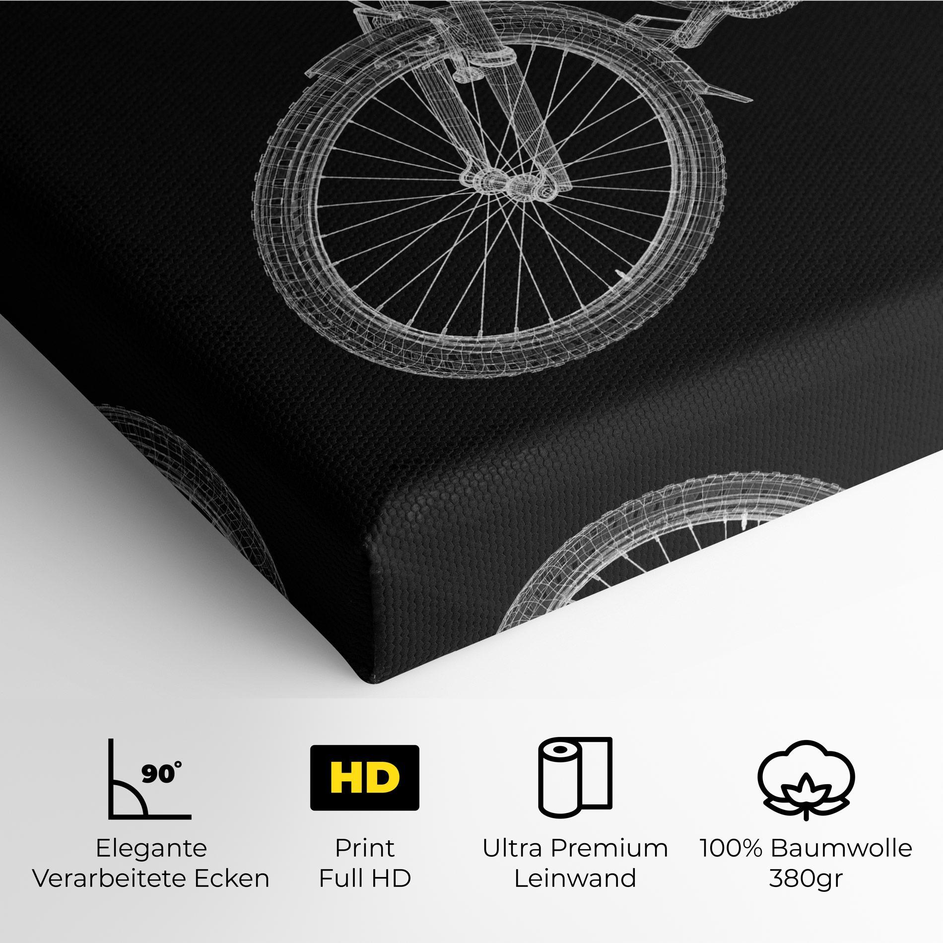 Leinwandbild Bicycle 3d Model mockup 4
