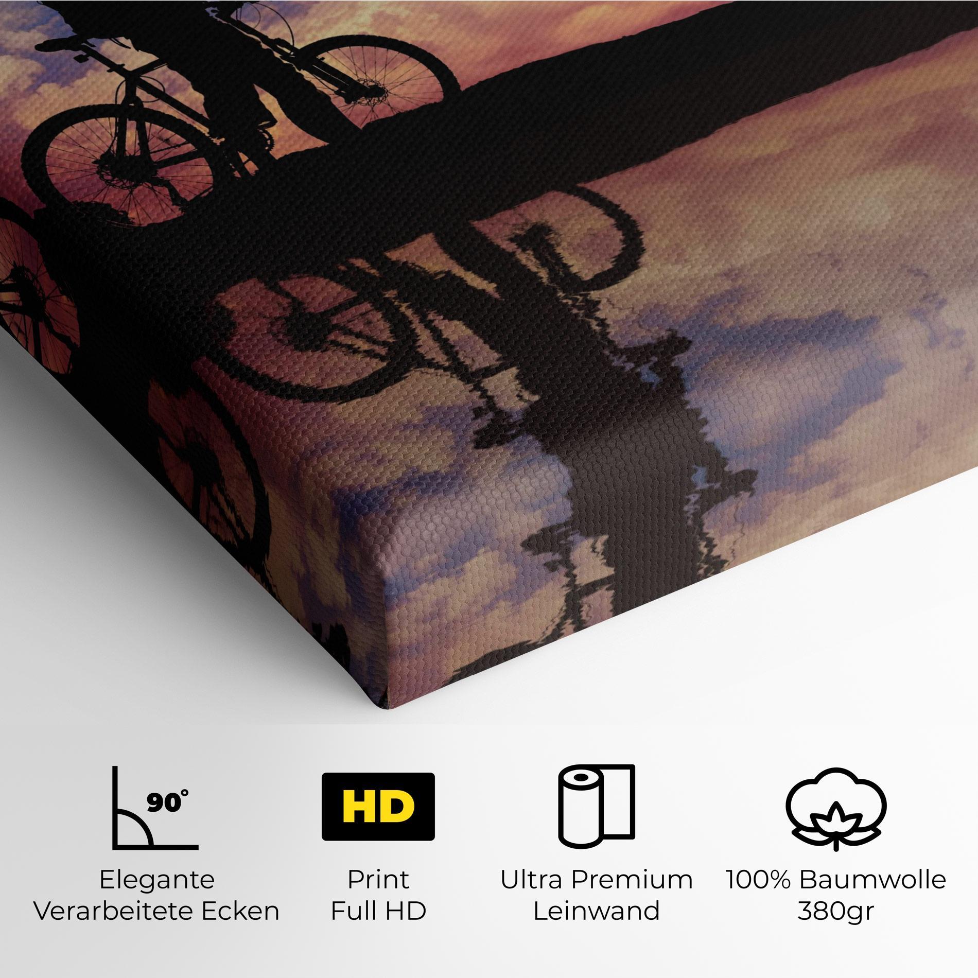 Leinwandbild Bike Sunset mockup 4