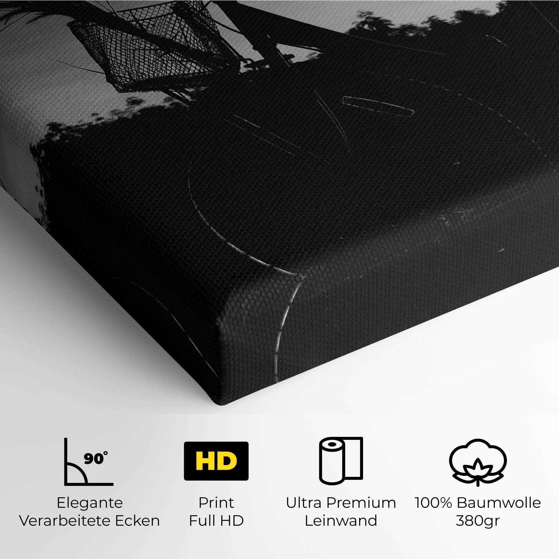 Leinwandbild Black Bike Shilouette mockup 4