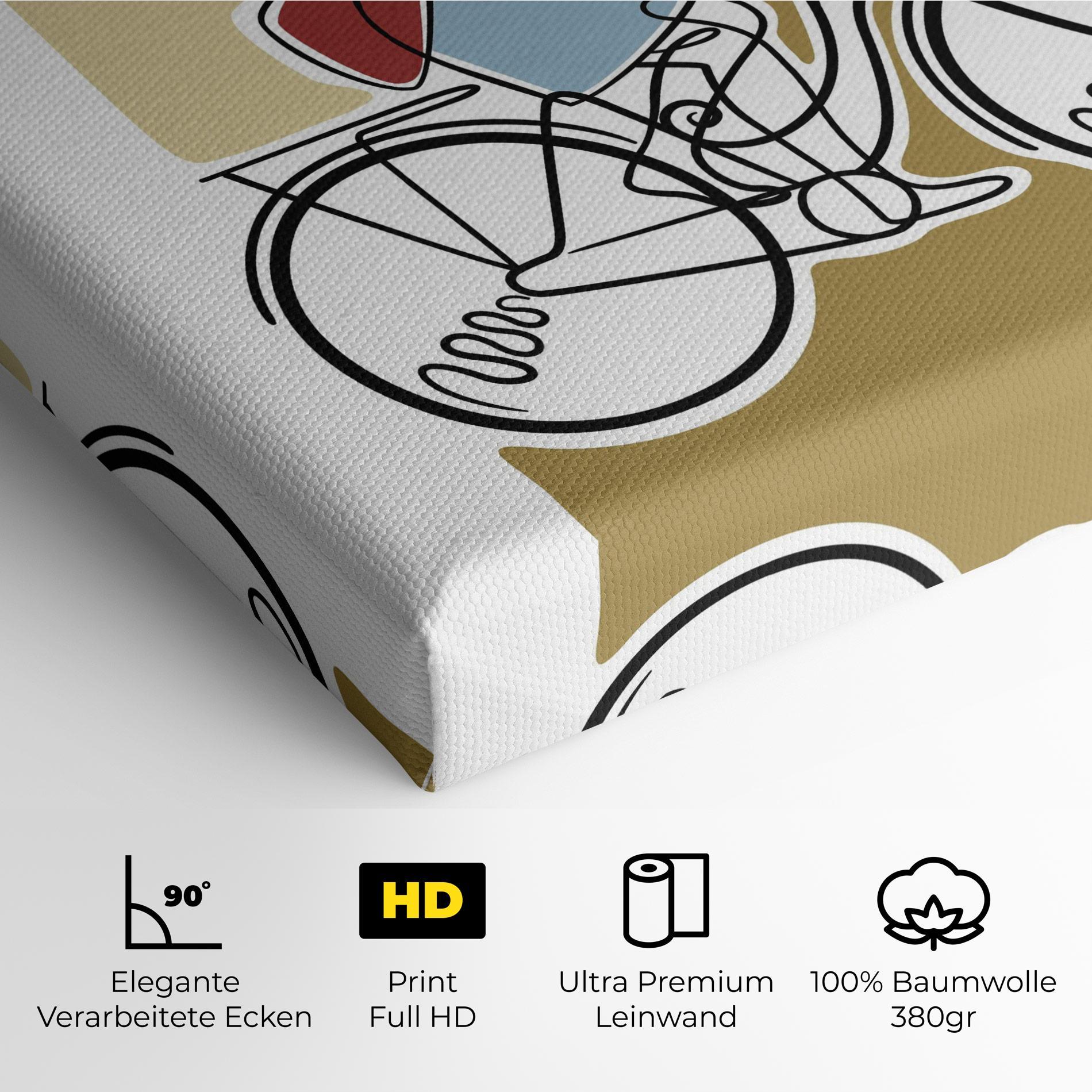 Leinwandbild Dog On Bike mockup 4