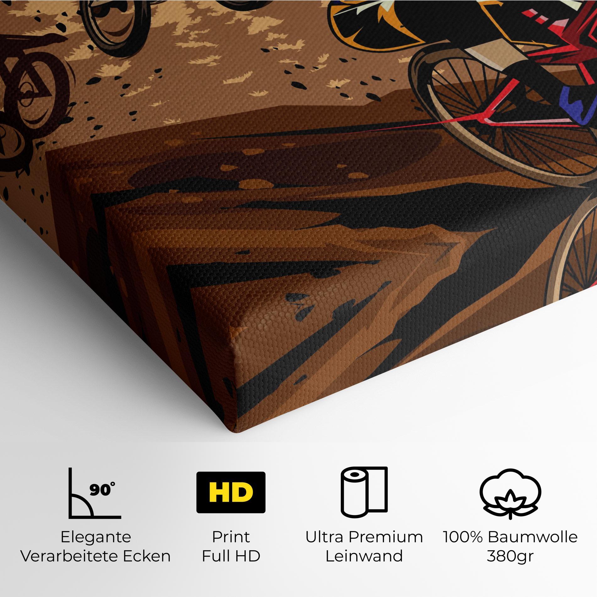Leinwandbild Downhill Bike mockup 4
