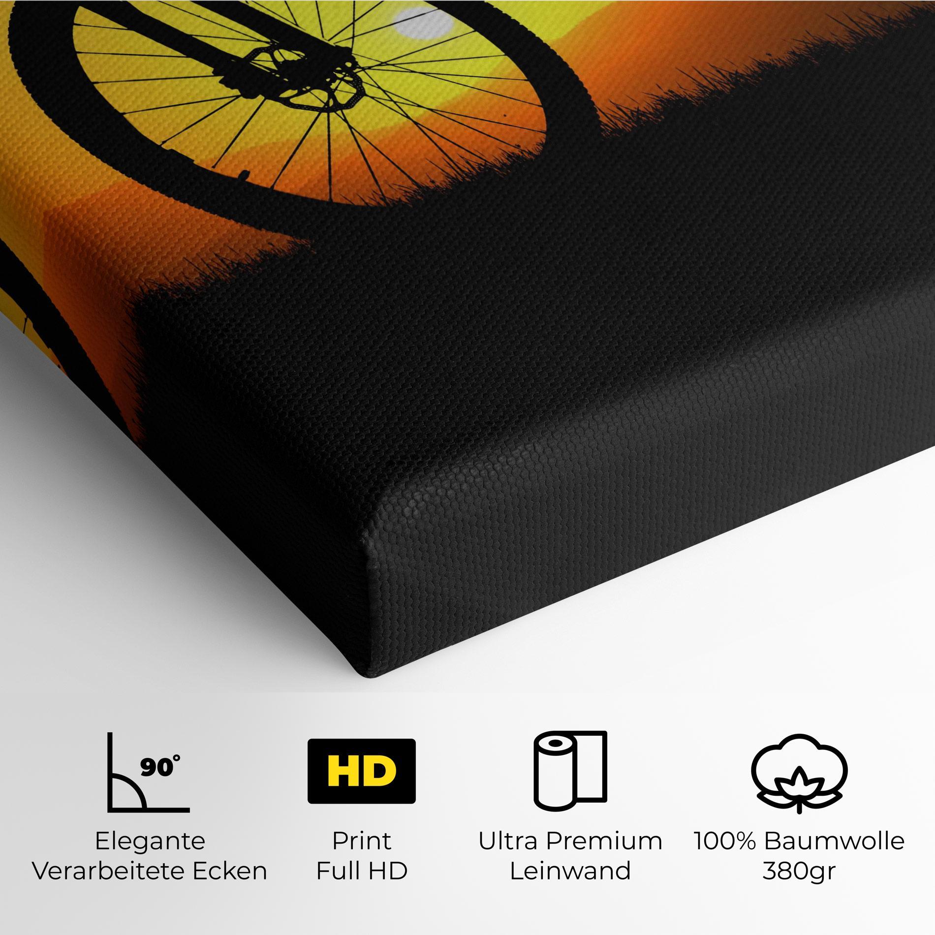 Leinwandbild Mtb Silhouette View mockup 4