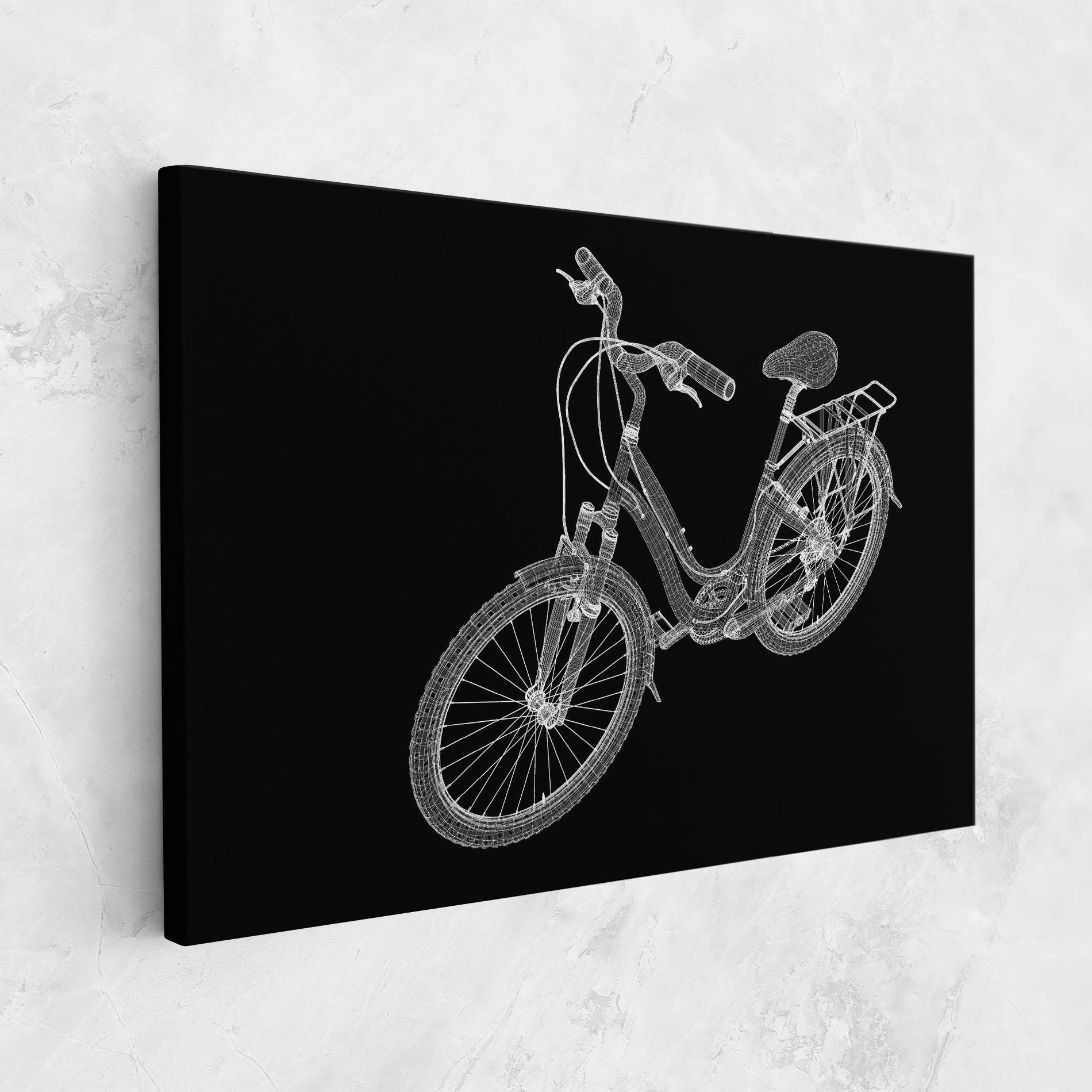 Leinwandbild Bicycle 3d Model mockup 1