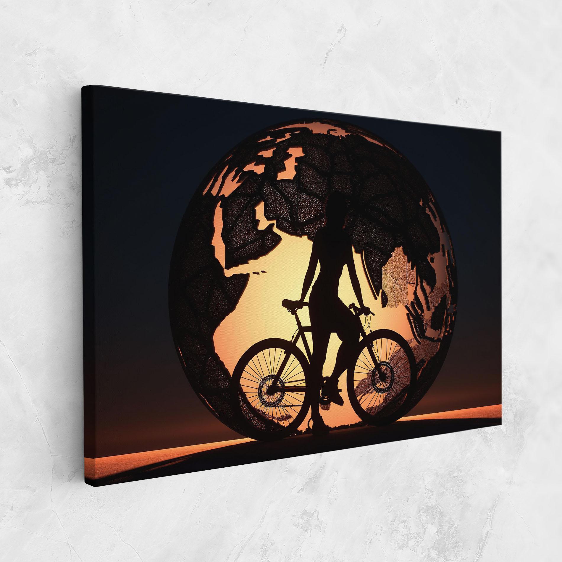 Leinwandbild Globe Riding World mockup 1
