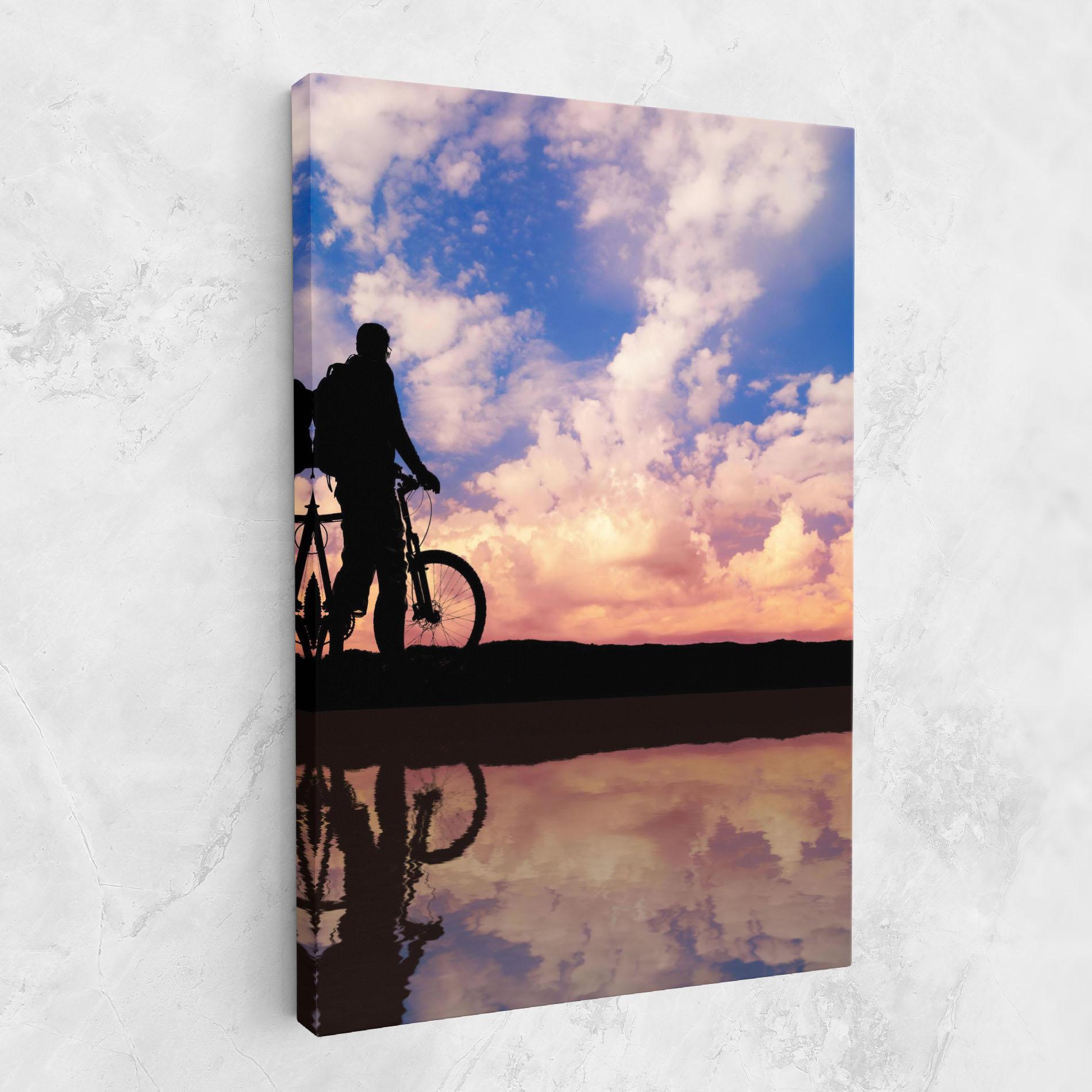 Leinwandbild Bike Sunset mockup 1