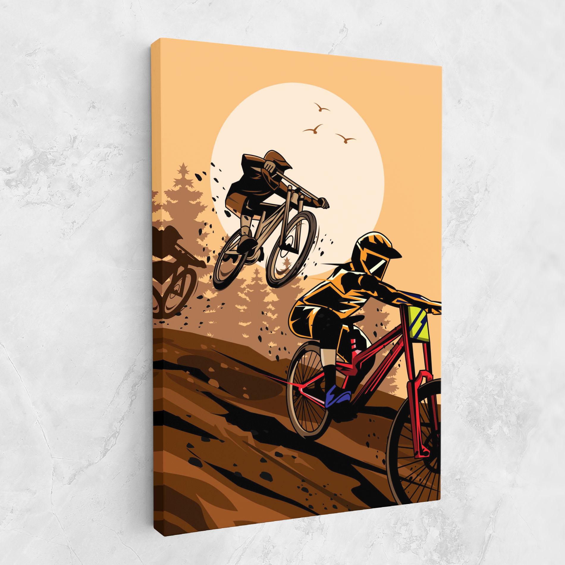 Leinwandbild Downhill Bike mockup 1
