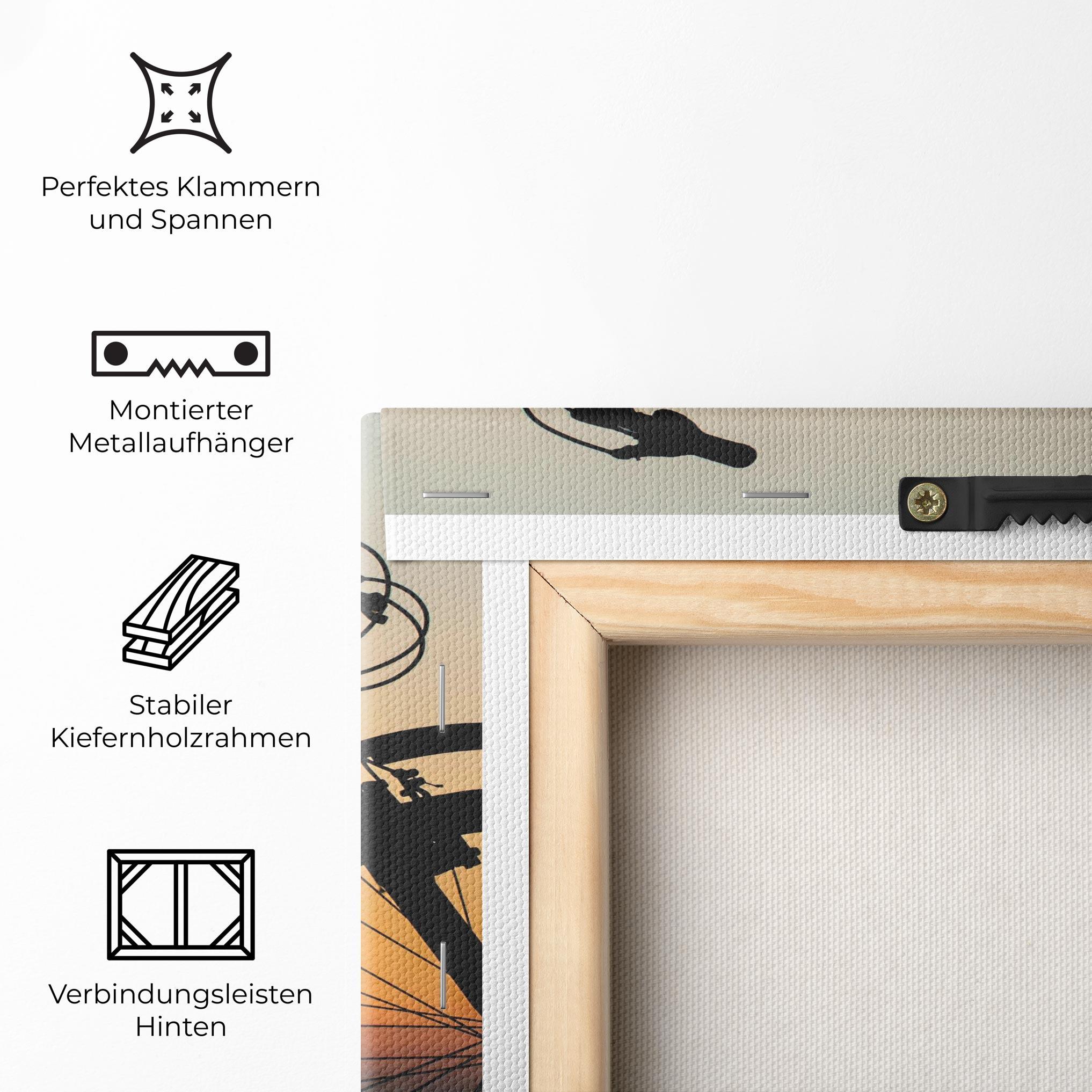 Leinwandbild Beautiful Mtb Shilouette mockup 5