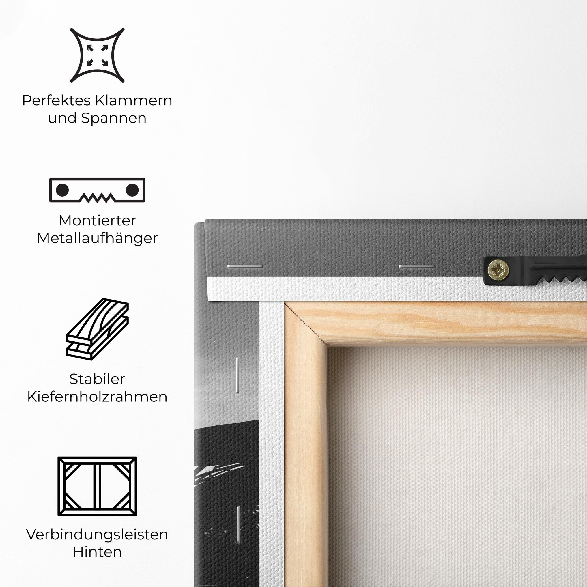 Leinwandbild Black Bike Shilouette mockup 5