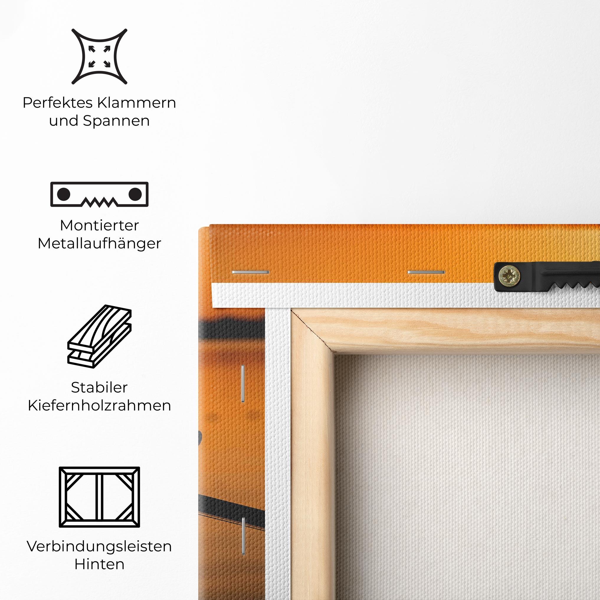 Leinwandbild Sunset Lake Bike mockup 5