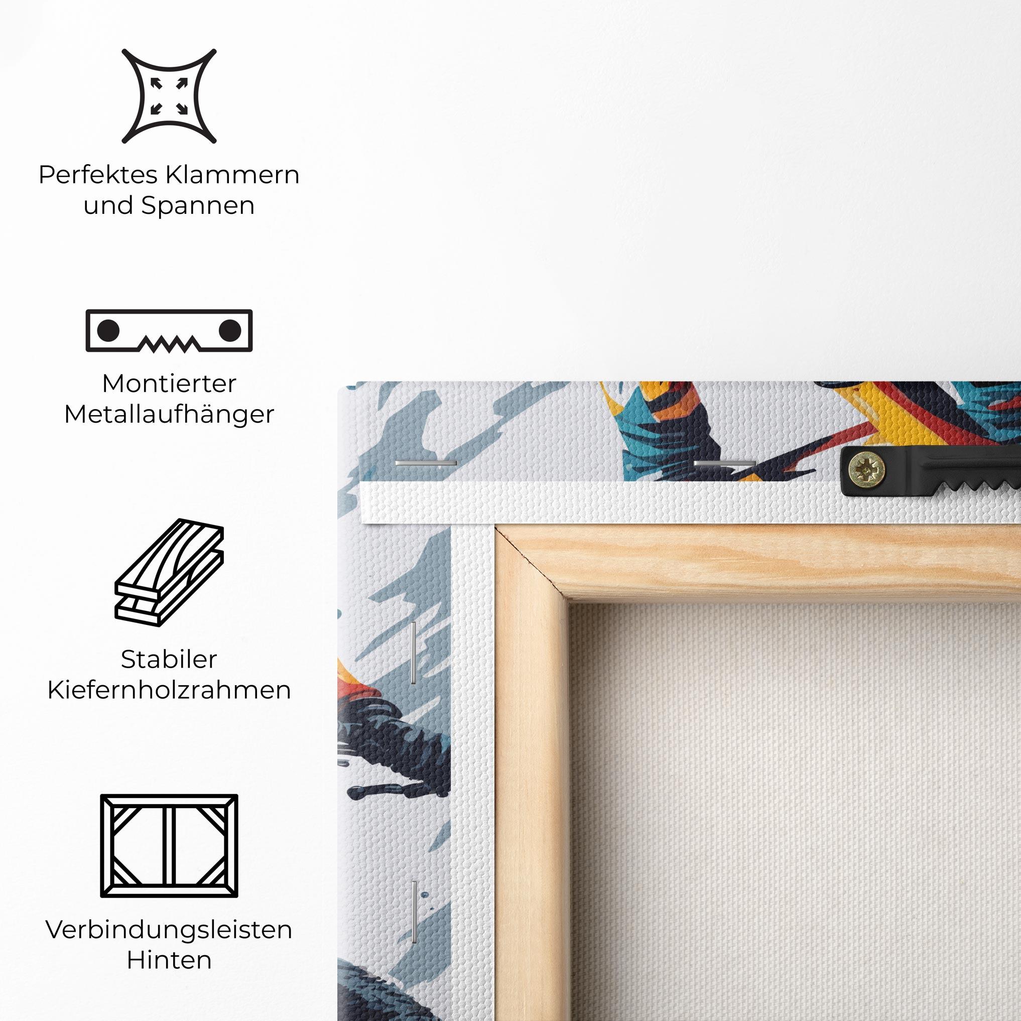 Leinwandbild Yellow Bike Art mockup 5