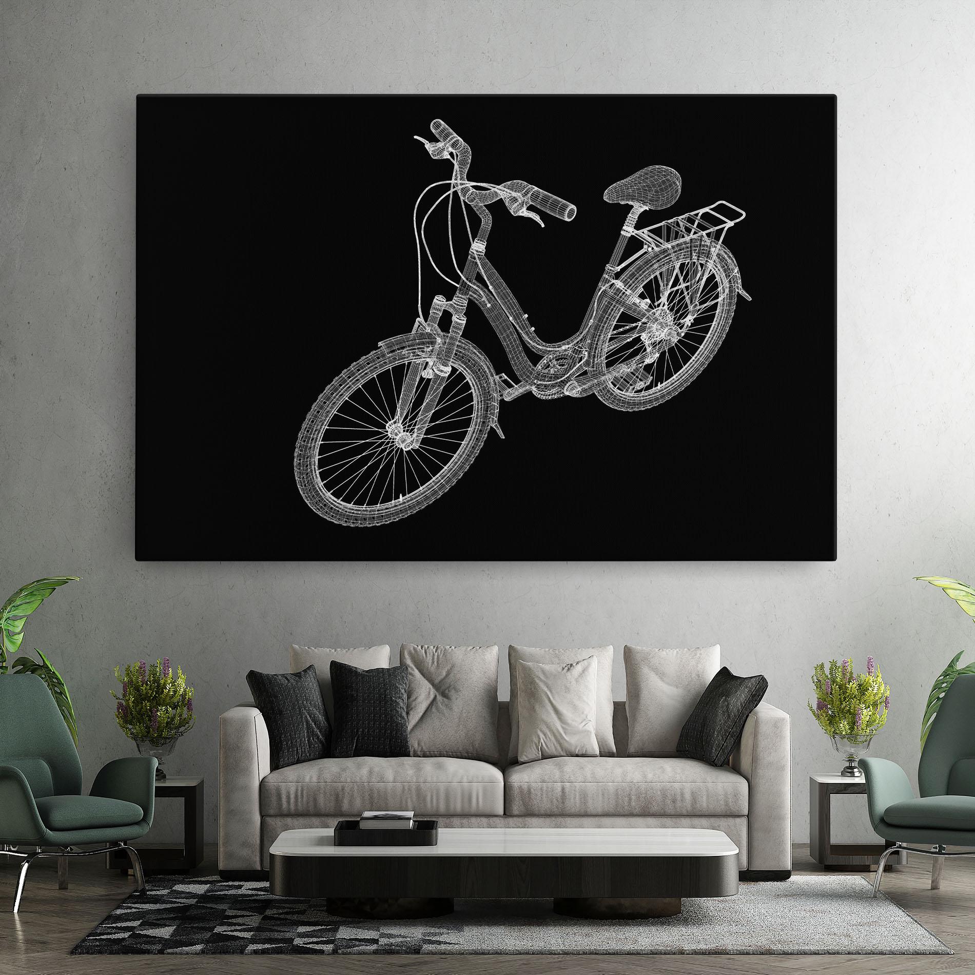 Leinwandbild Bicycle 3d Model mockup 7