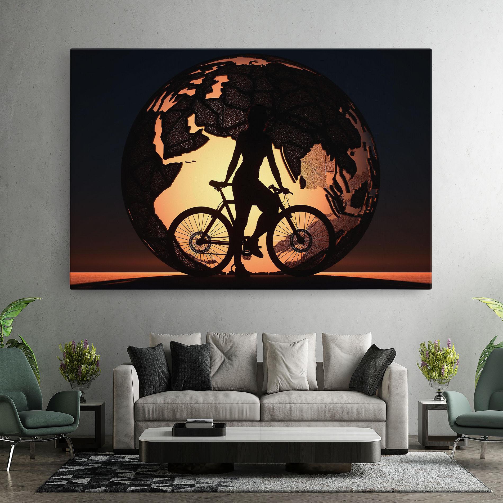 Leinwandbild Globe Riding World mockup 7