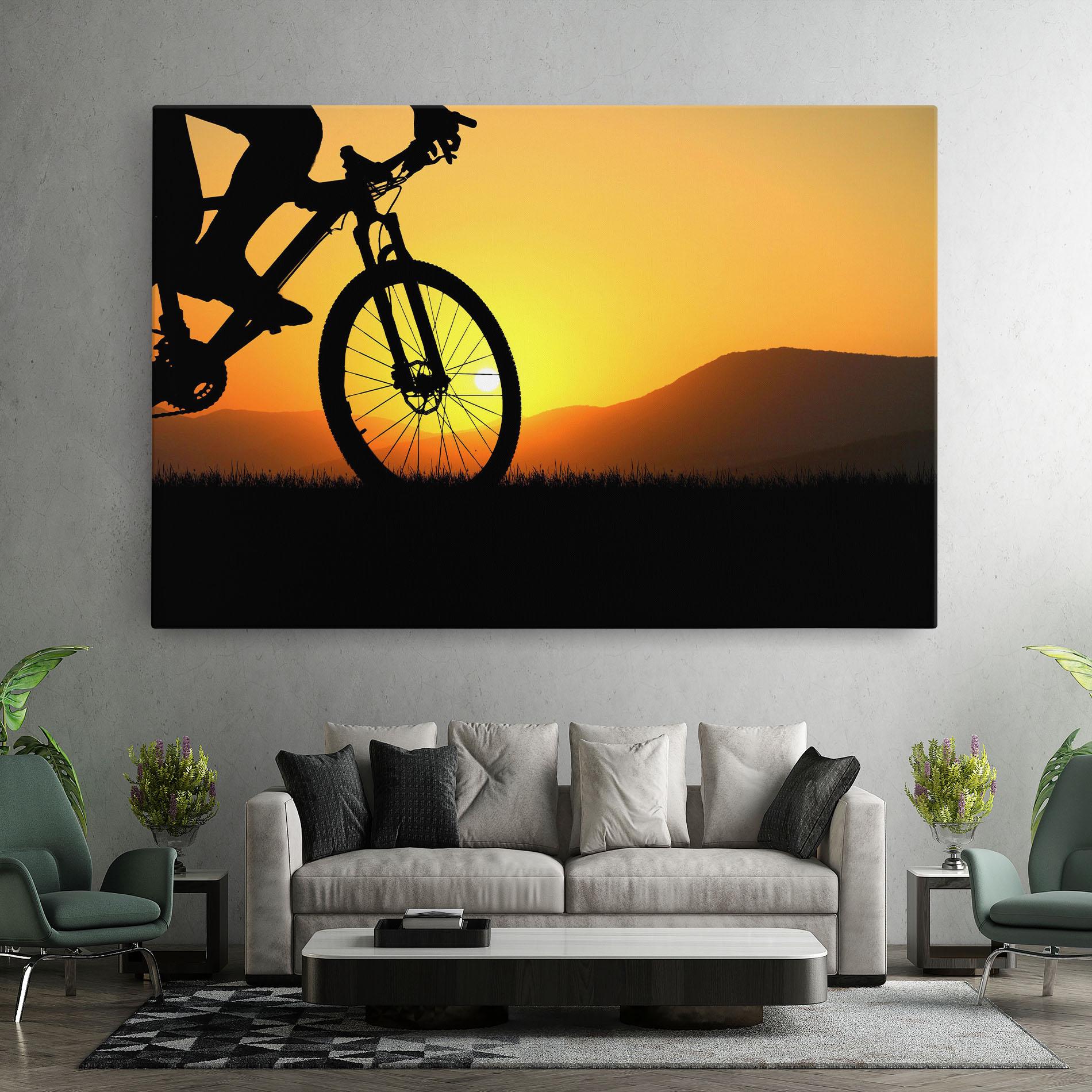 Leinwandbild Mtb Silhouette View mockup 7