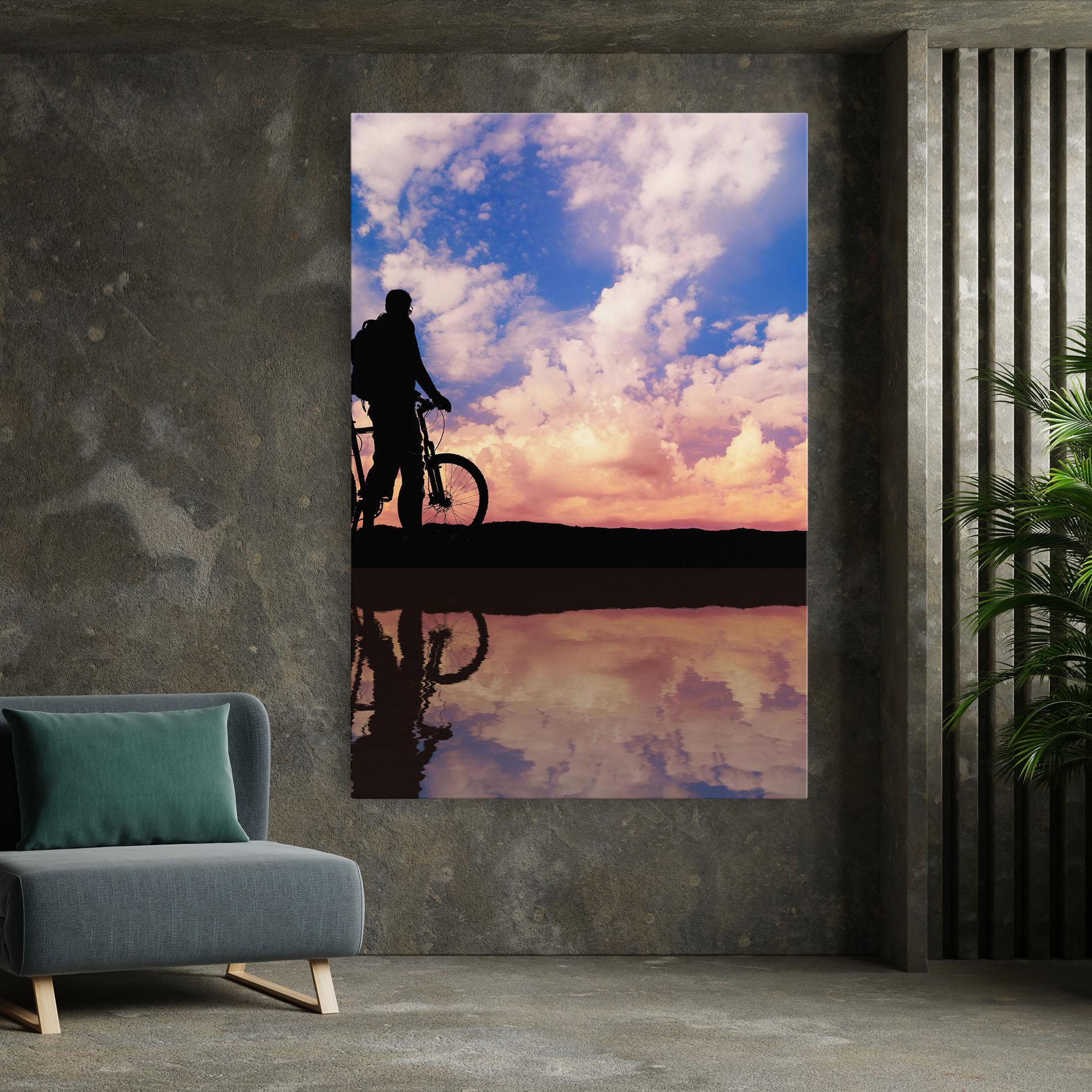 Leinwandbild Bike Sunset mockup 7