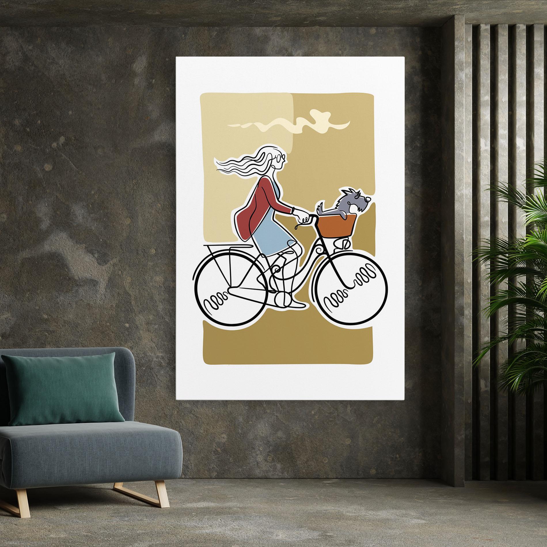 Leinwandbild Dog On Bike mockup 7