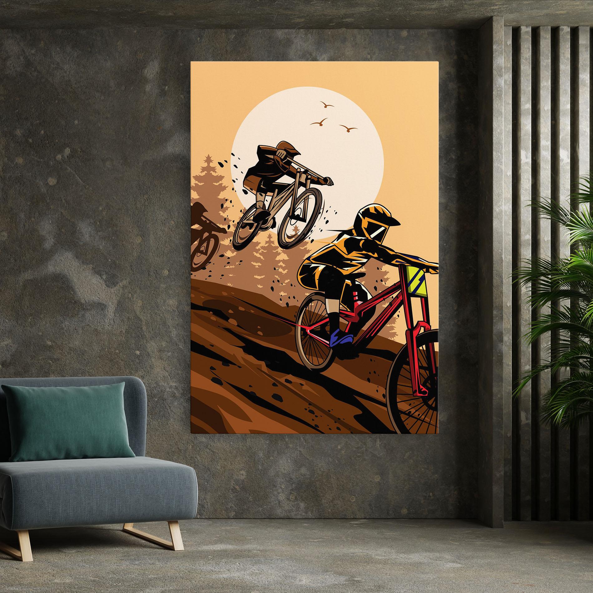 Leinwandbild Downhill Bike mockup 7