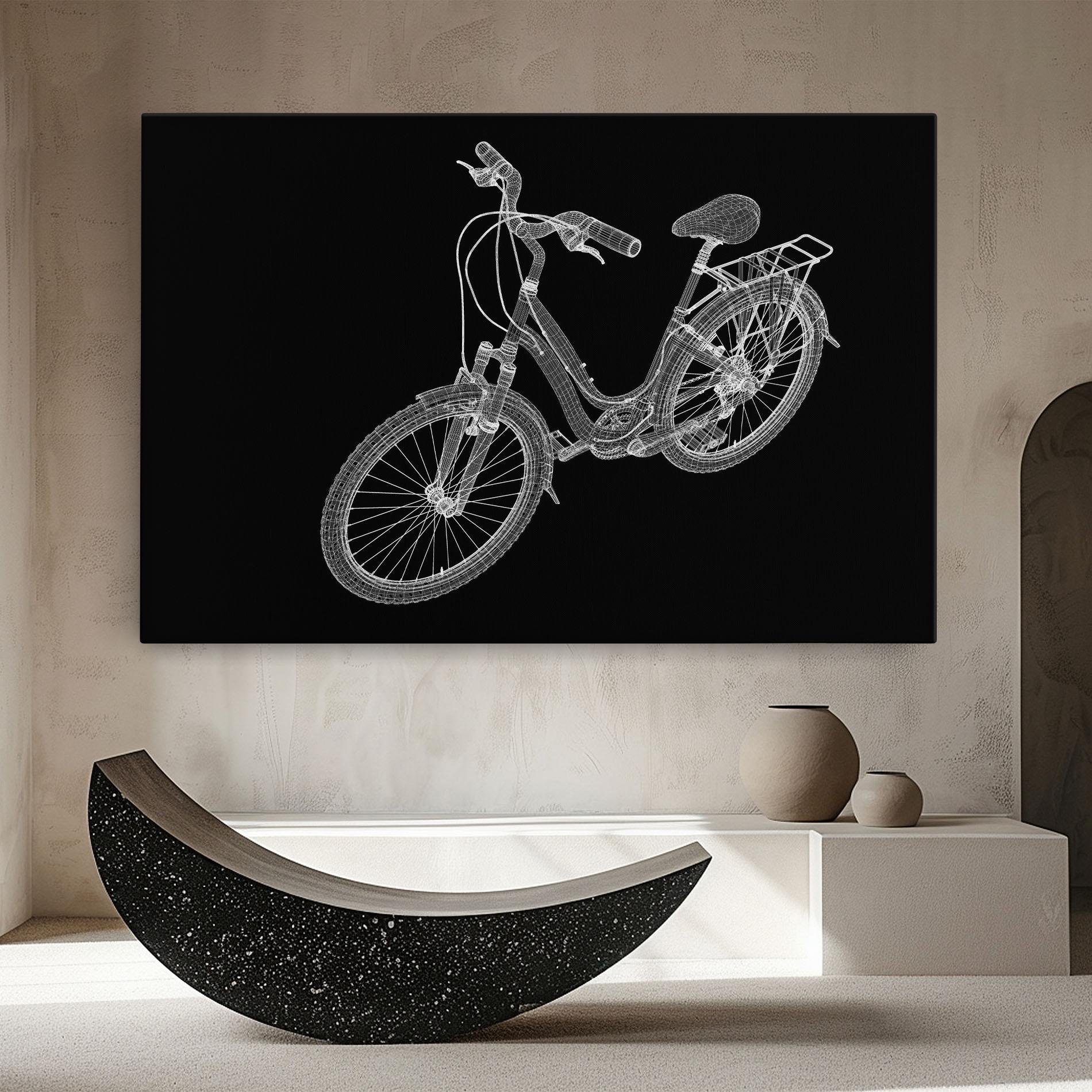Leinwandbild Bicycle 3d Model mockup 8