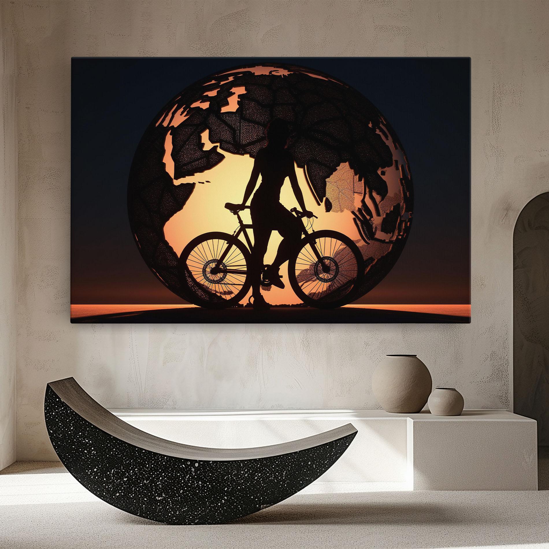 Leinwandbild Globe Riding World mockup 8
