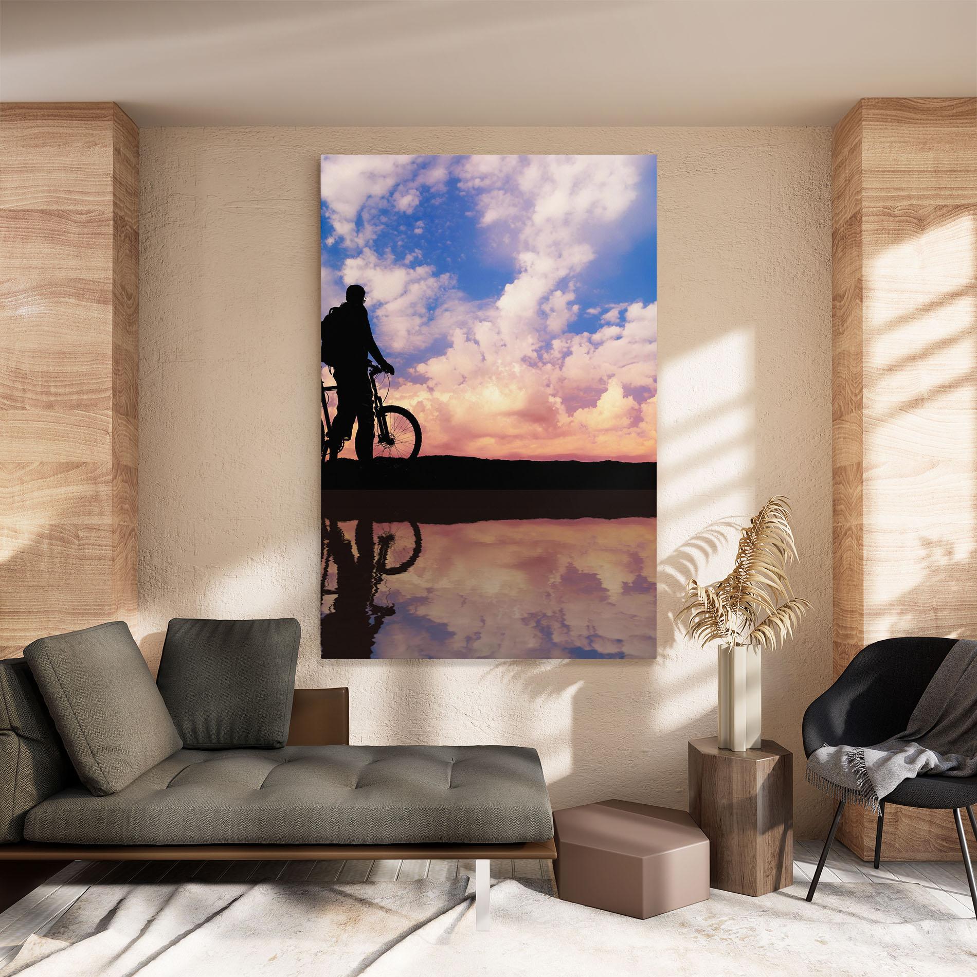 Leinwandbild Bike Sunset mockup 8