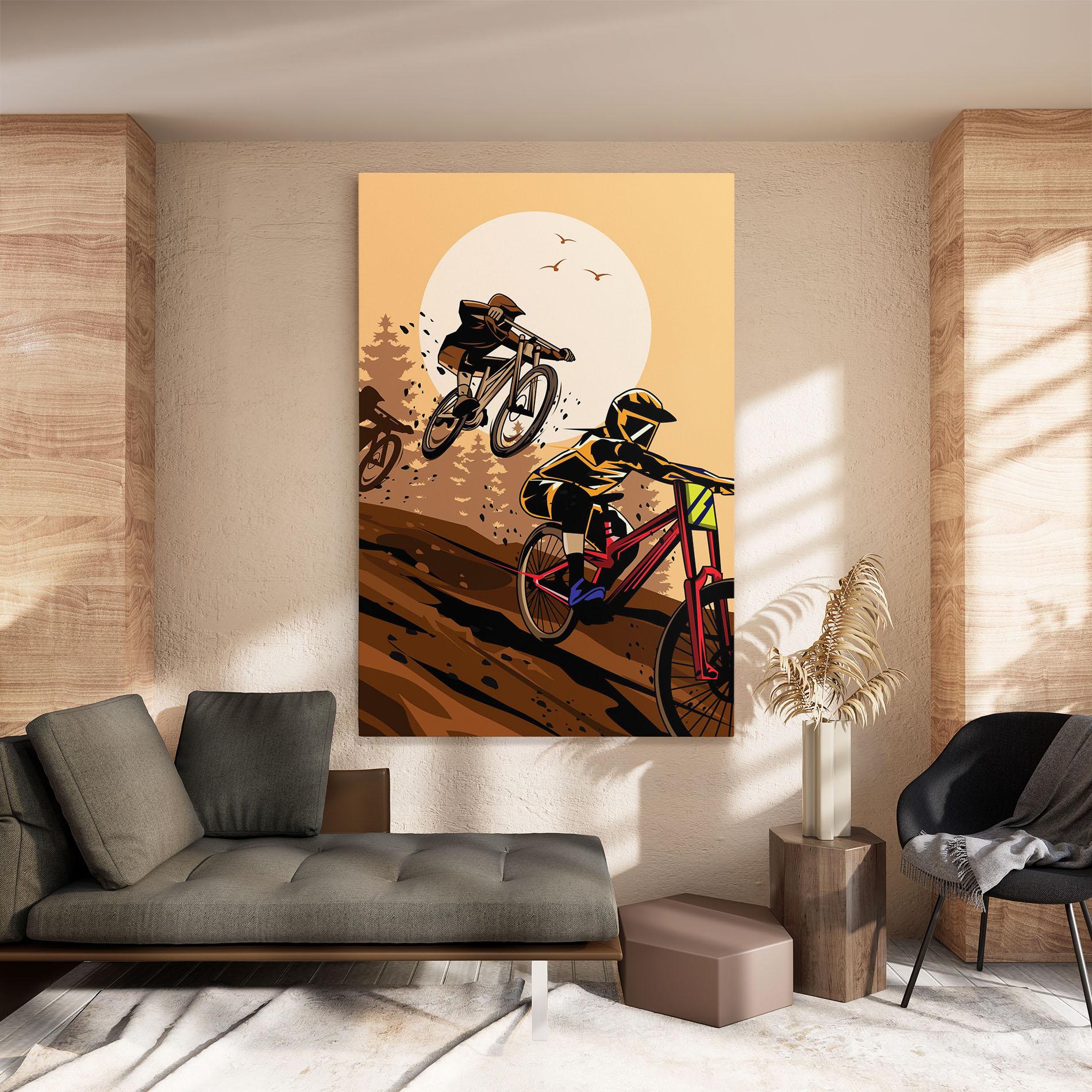 Leinwandbild Downhill Bike mockup 8