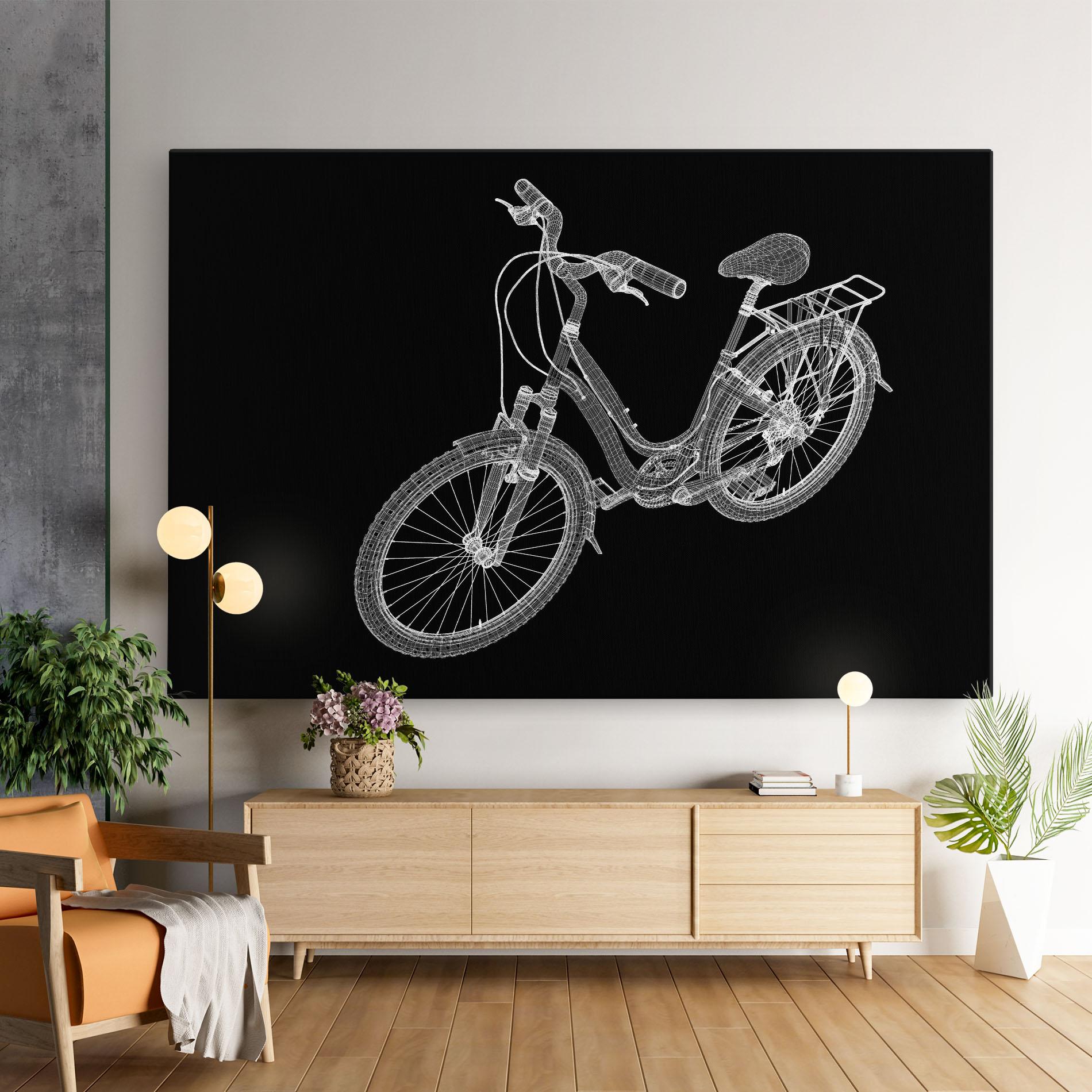 Leinwandbild Bicycle 3d Model mockup 9