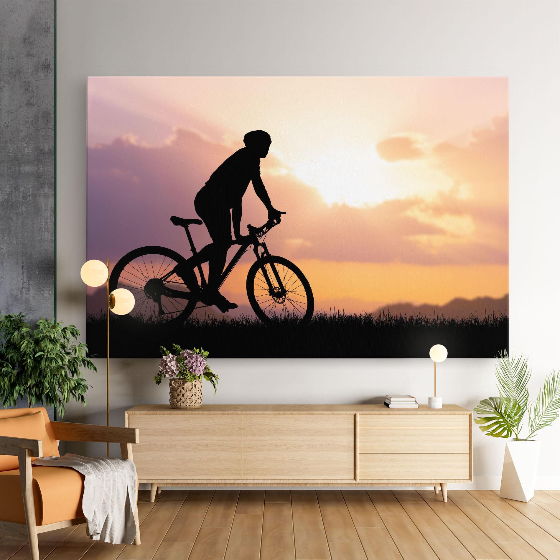 Leinwandbild Bike Travel Concept mockup 9