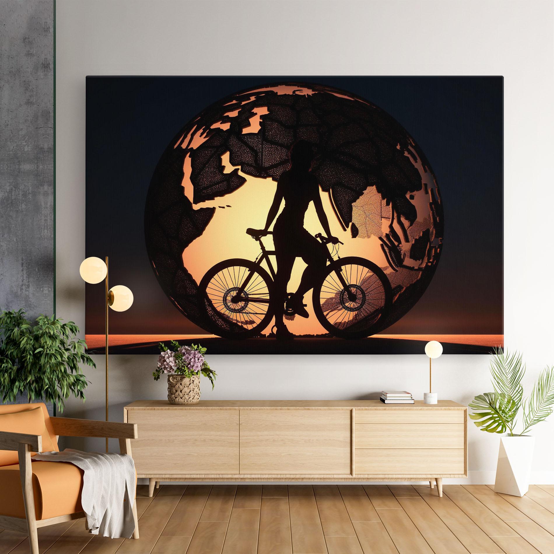 Leinwandbild Globe Riding World mockup 9