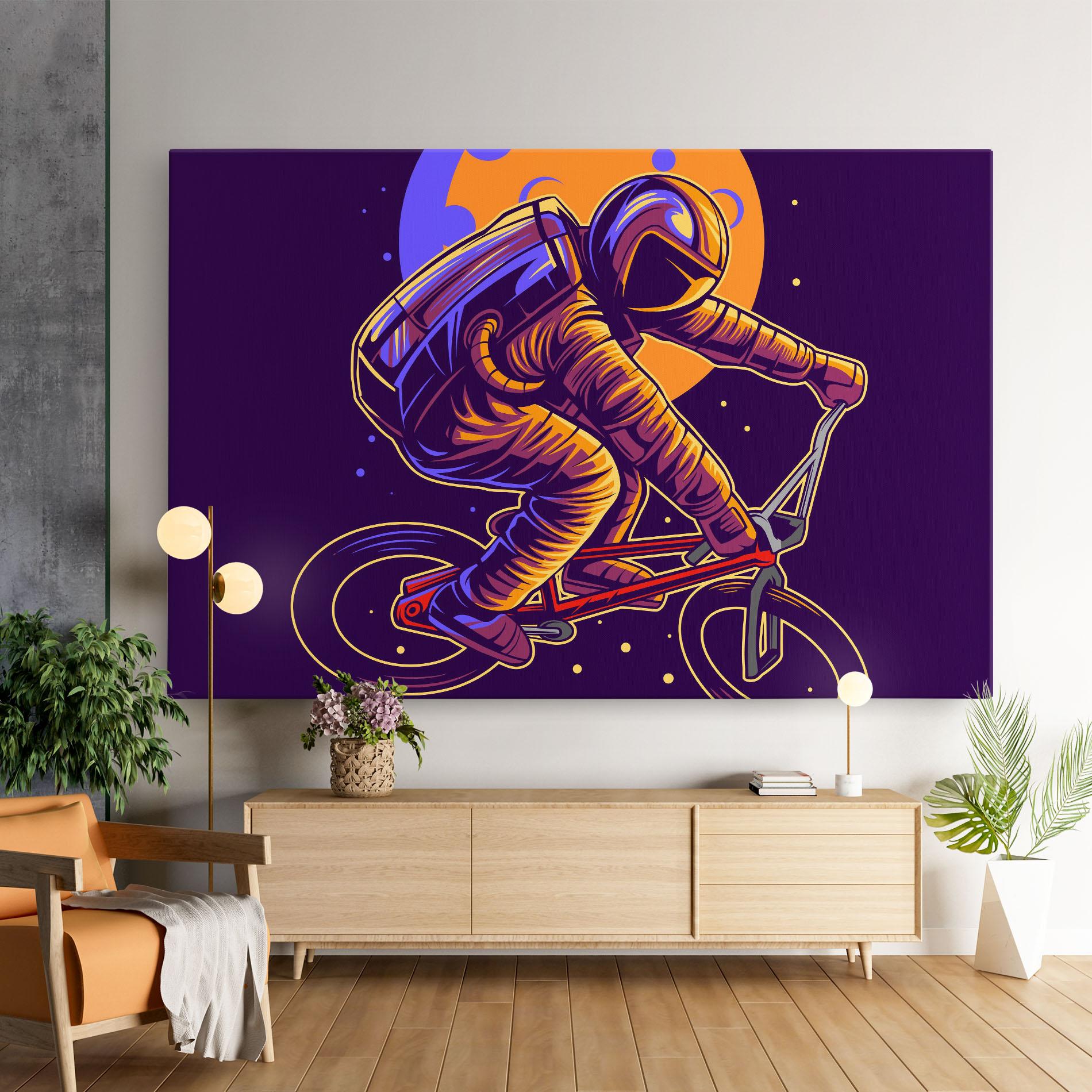 Leinwandbild Moon Bike mockup 9