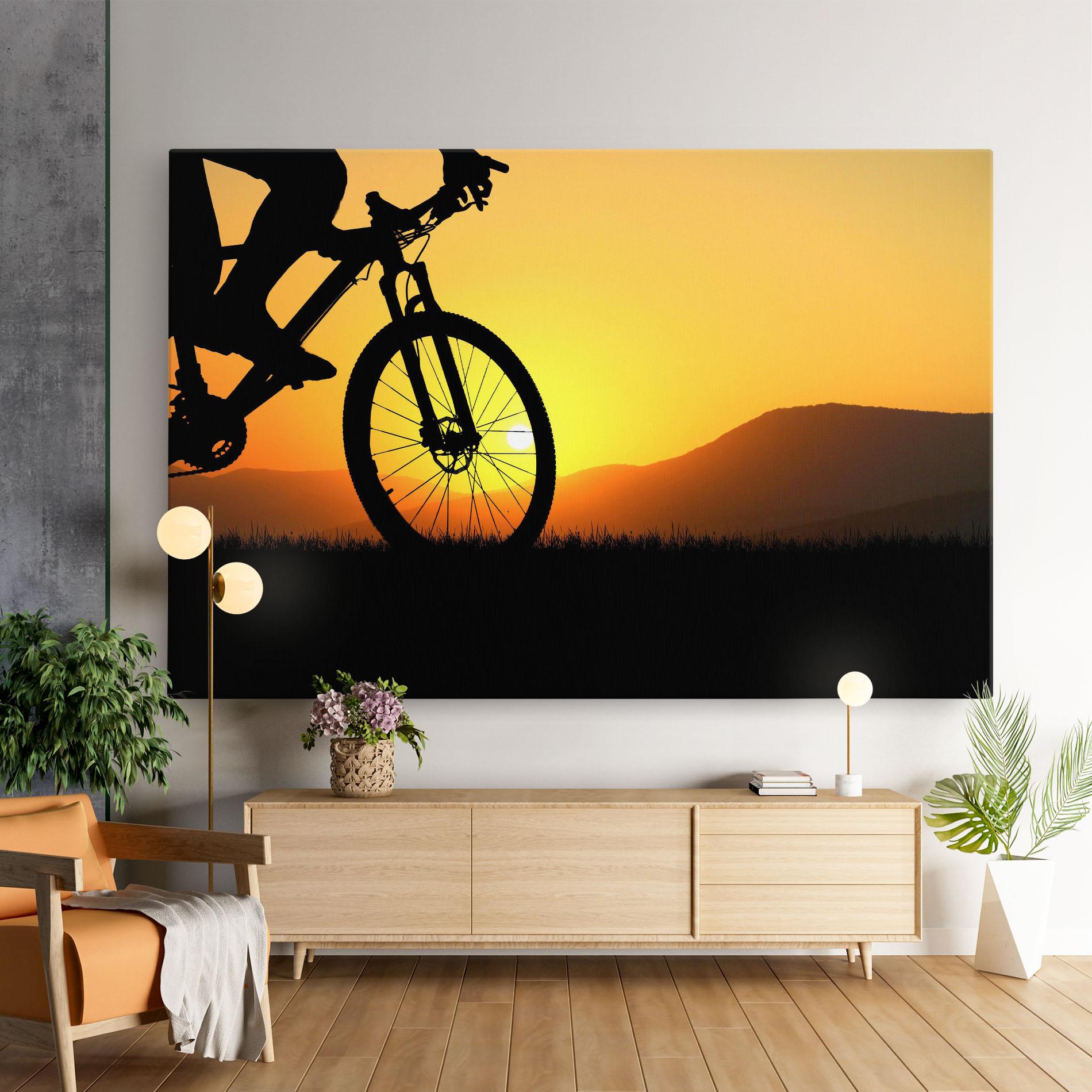 Leinwandbild Mtb Silhouette View mockup 9