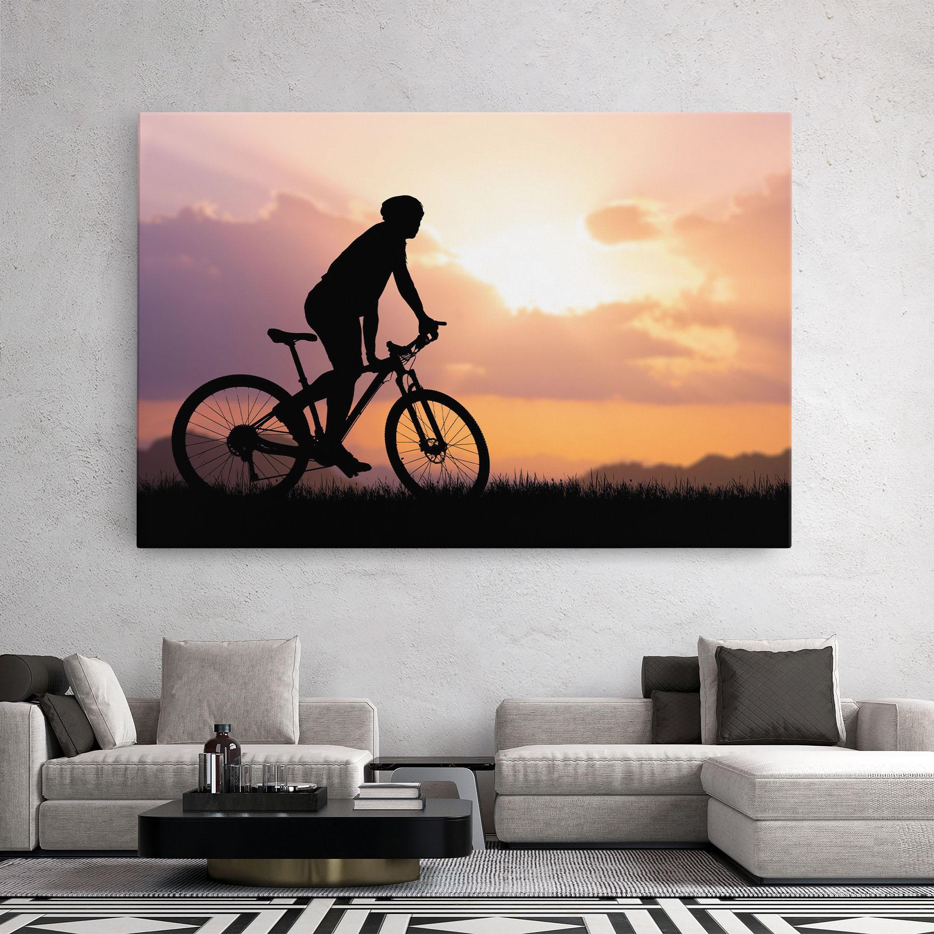 Leinwandbild Bike Travel Concept mockup 2