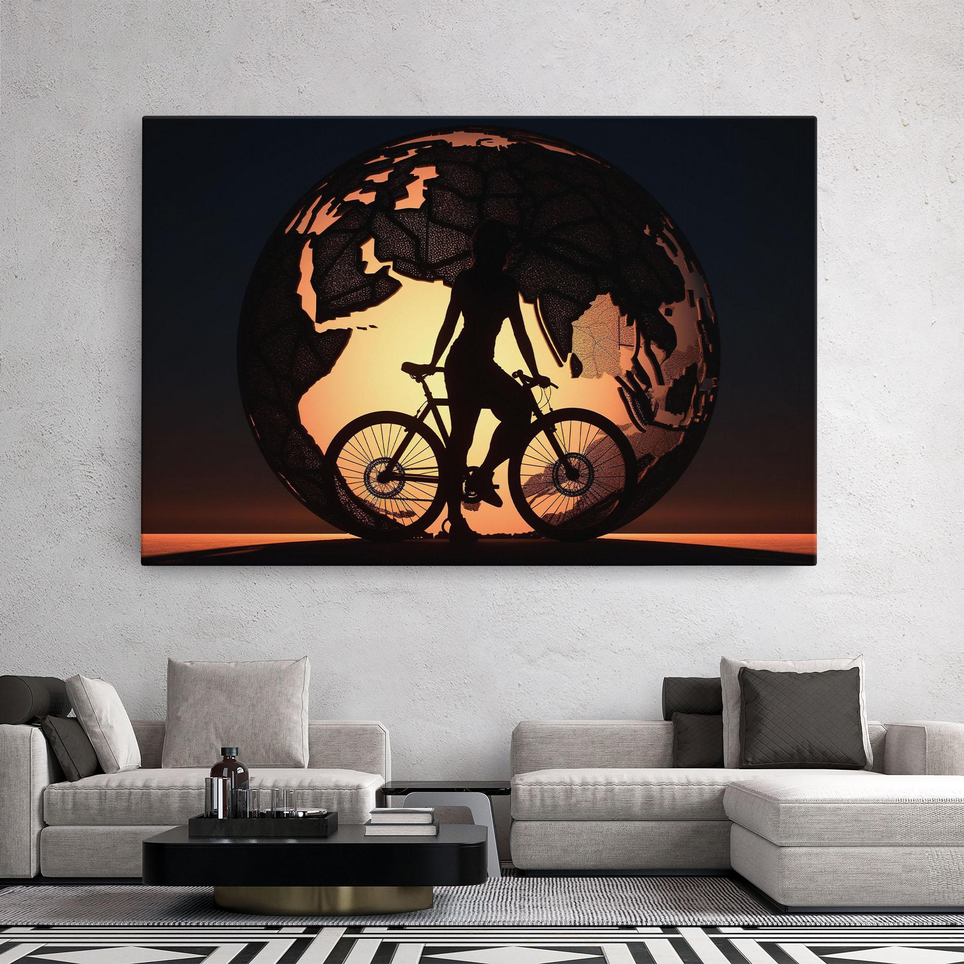 Leinwandbild Globe Riding World mockup 2