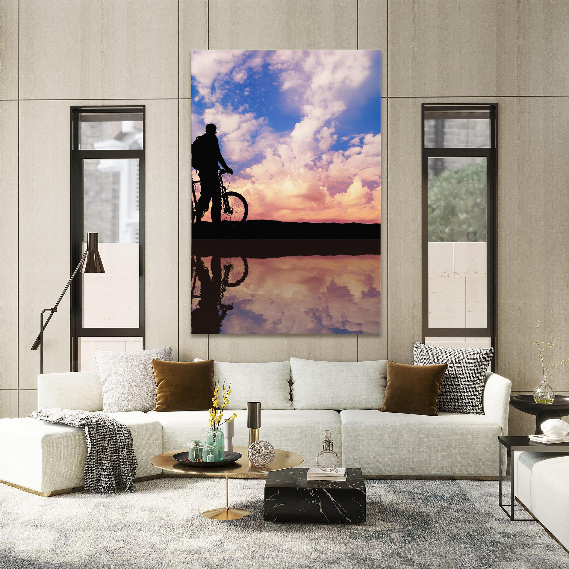 Leinwandbild Bike Sunset mockup 2