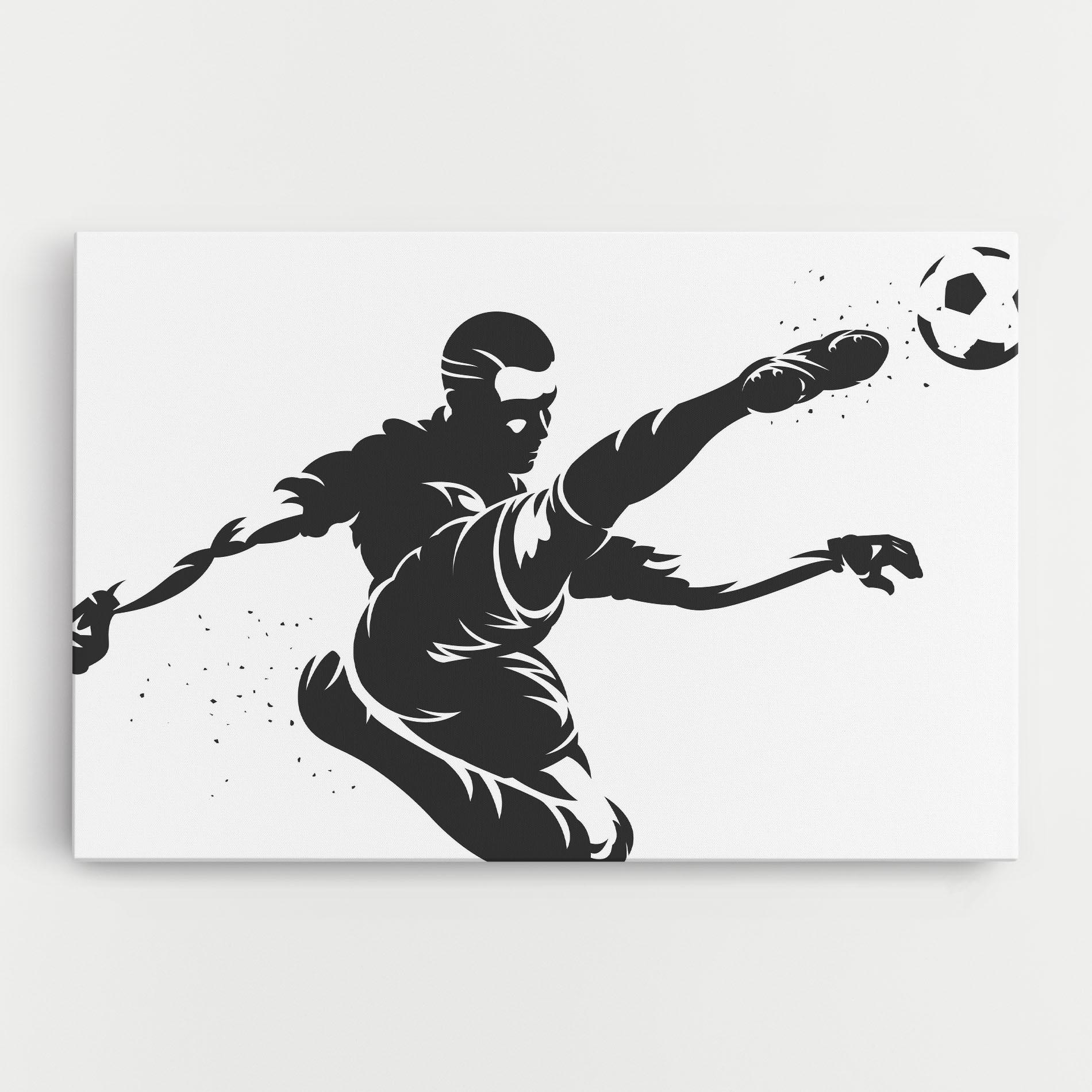 Leinwandbild Air Football mockup 0