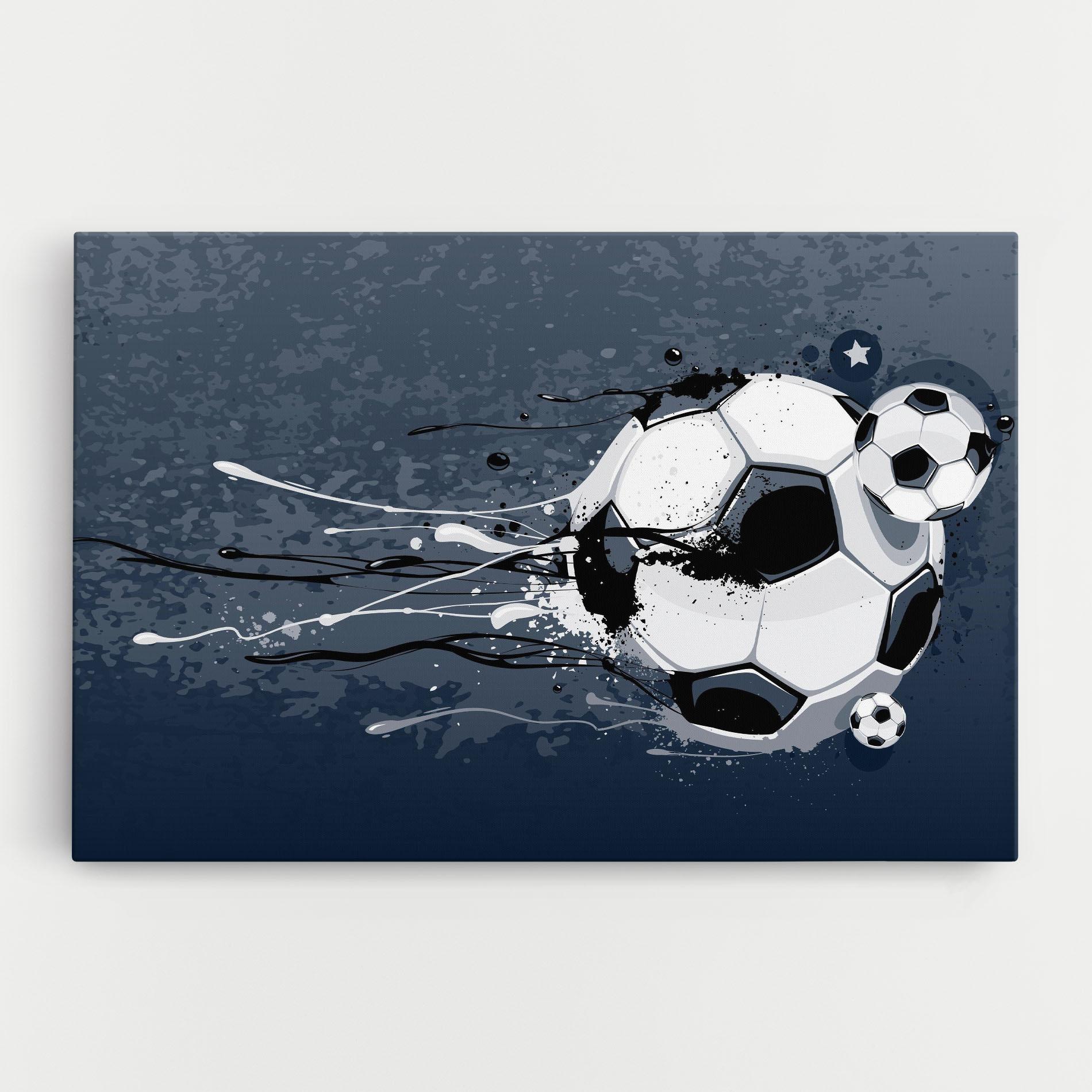 Leinwandbild Blue Football mockup 0
