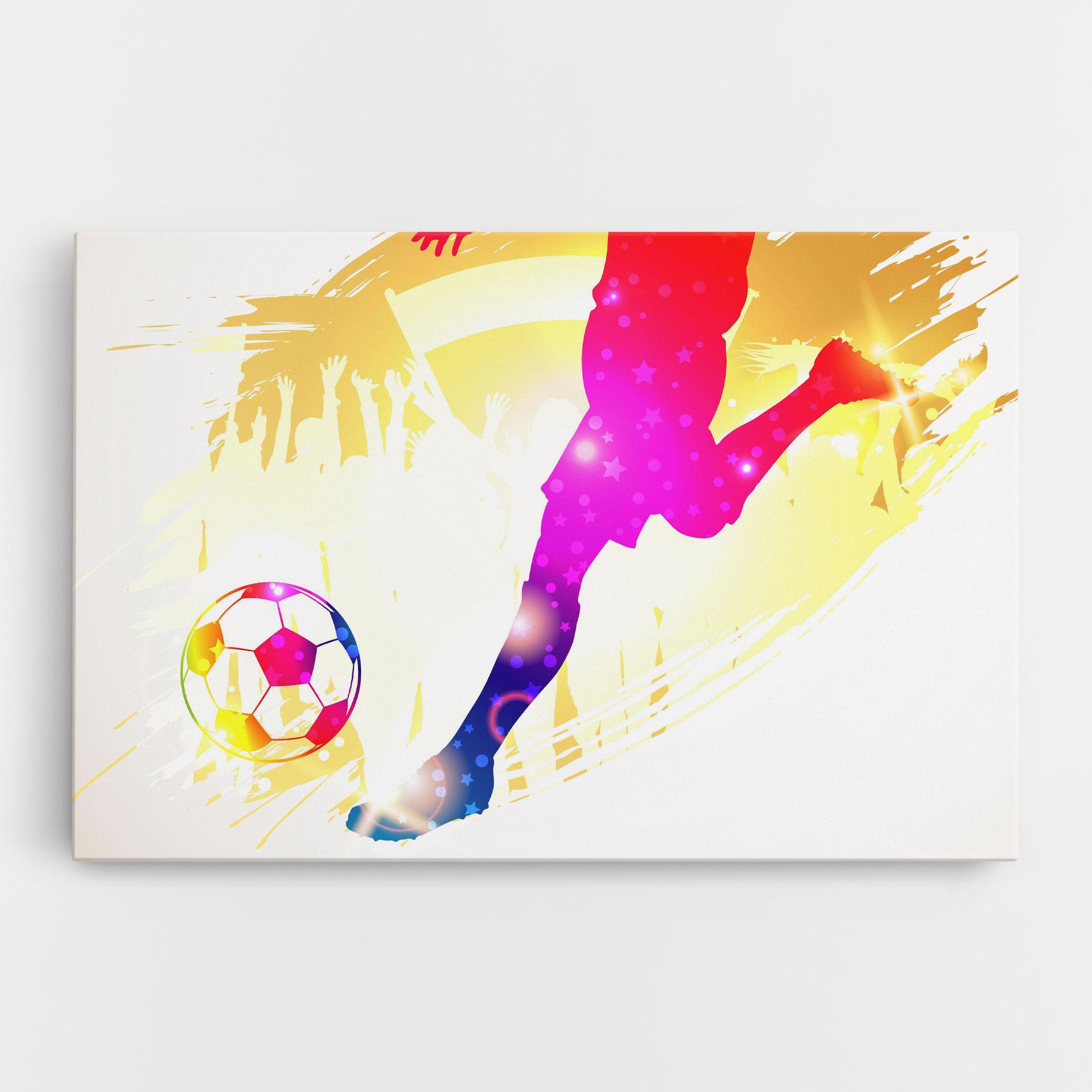 Leinwandbild Football Gold Art mockup 0
