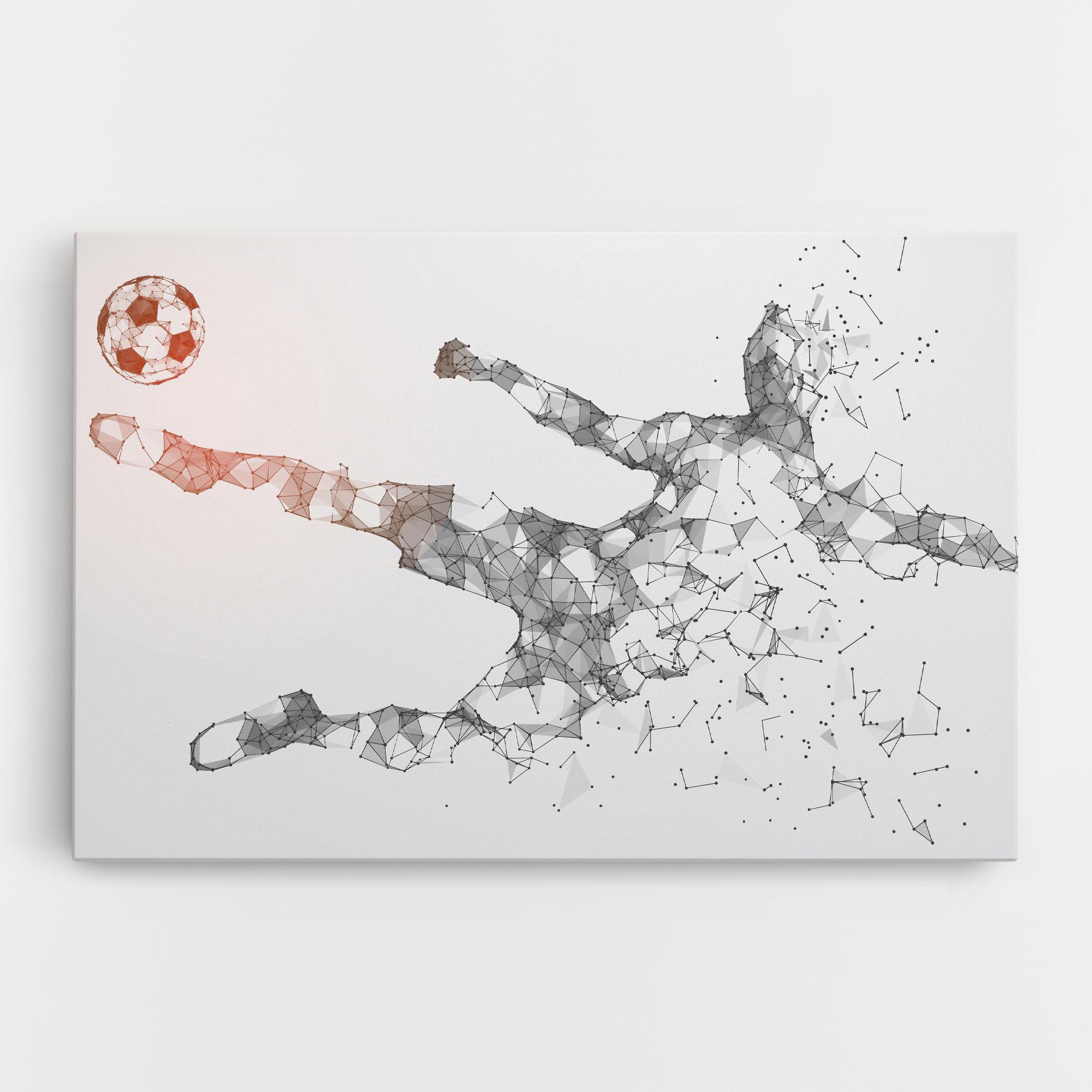 Leinwandbild Football Orange Ball mockup 0