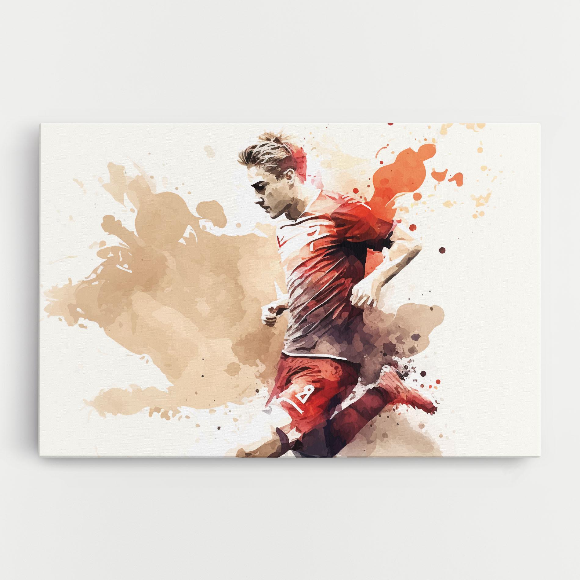 Leinwandbild Football Red Cream mockup 0