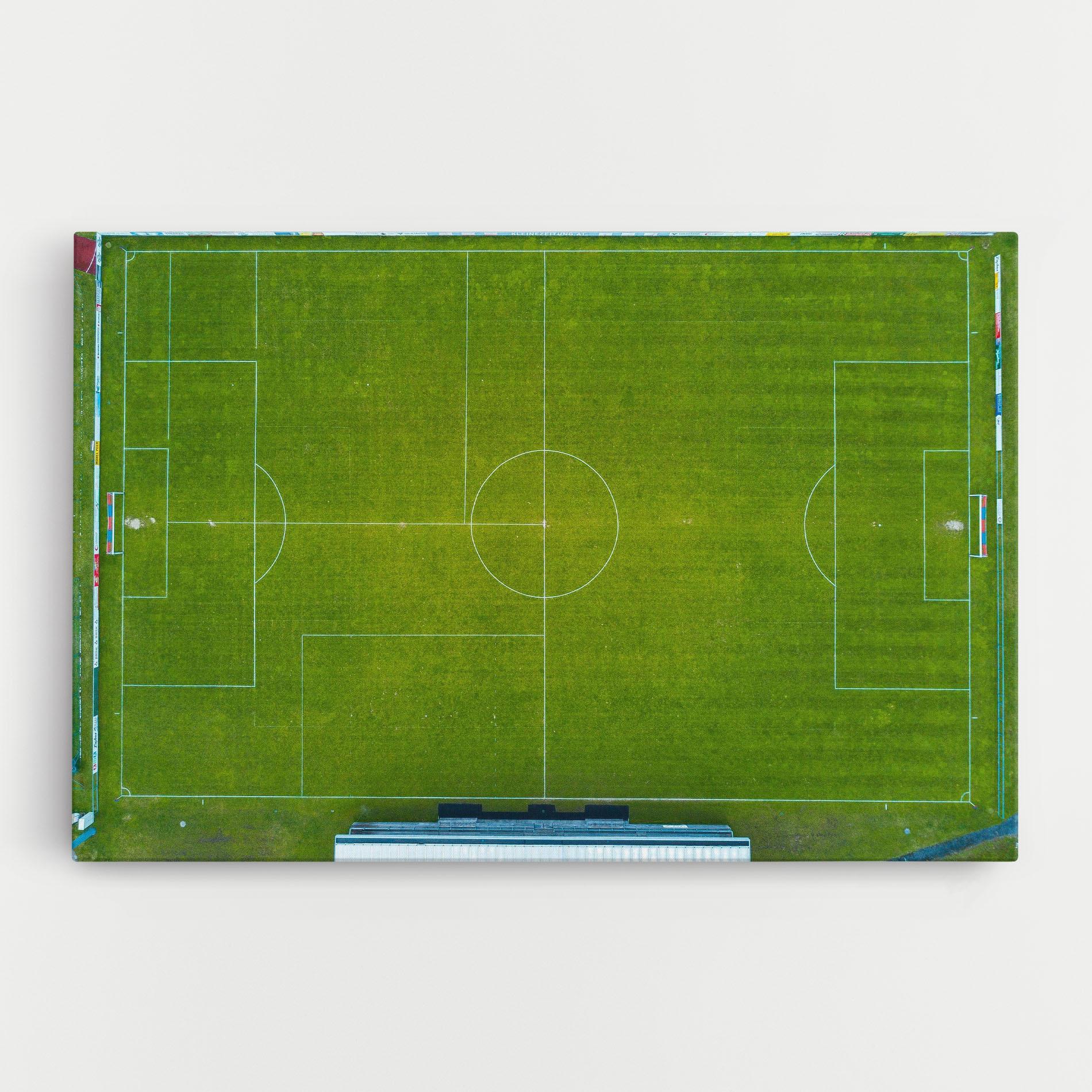 Leinwandbild Green Football Field mockup 0