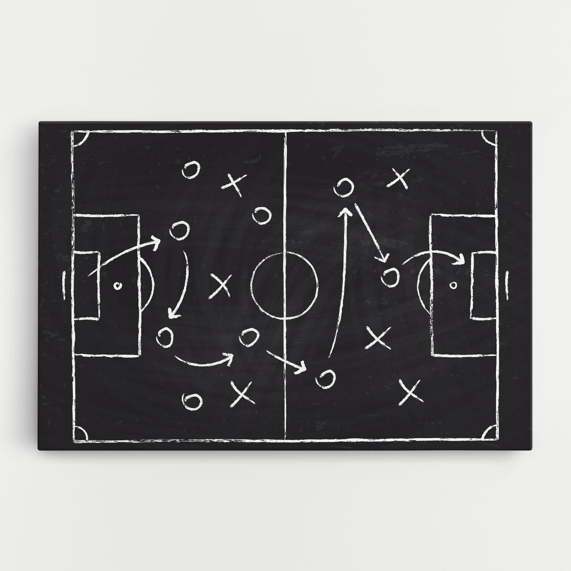 Leinwandbild Grey Board Football mockup 0