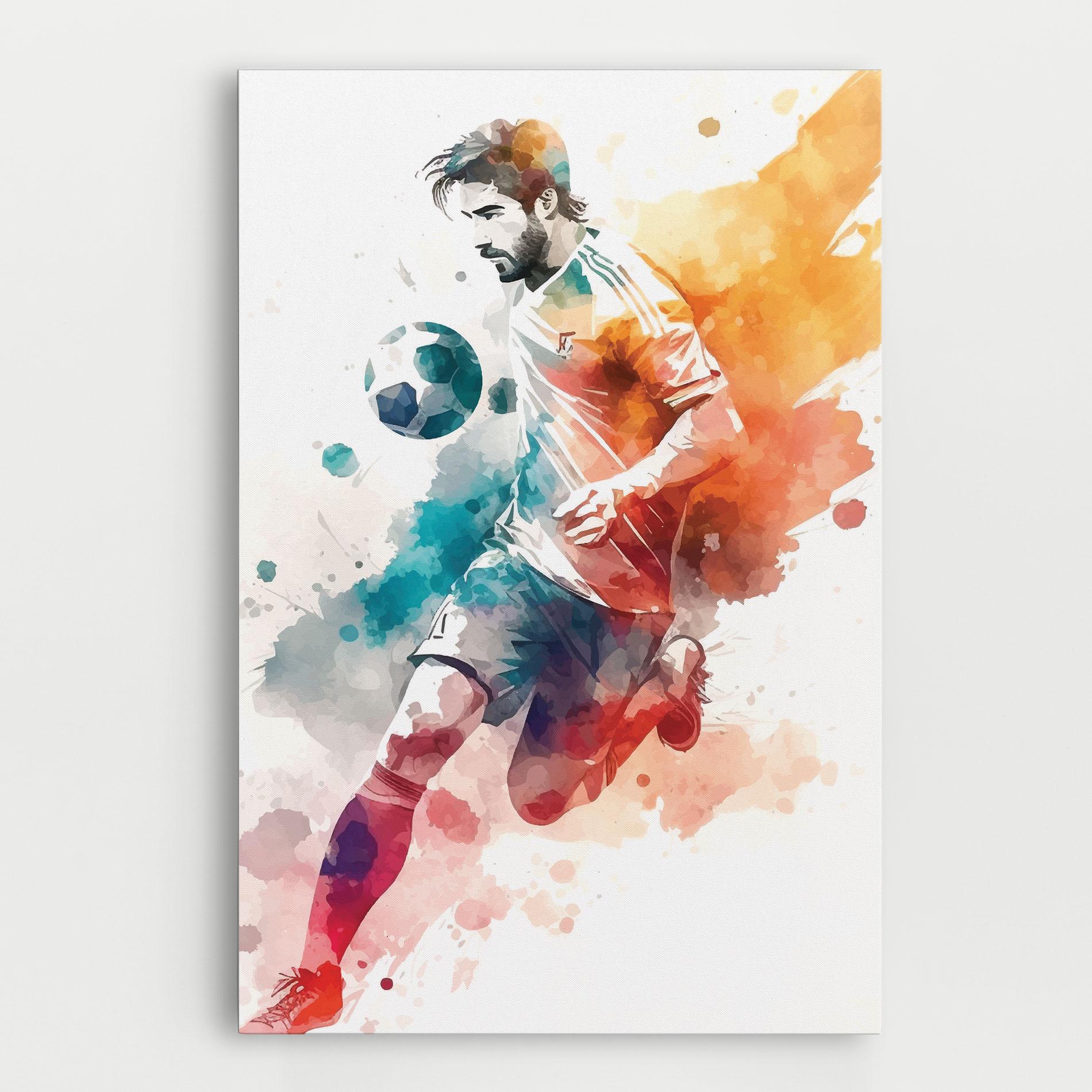 Leinwandbild Football Watercolor mockup 0
