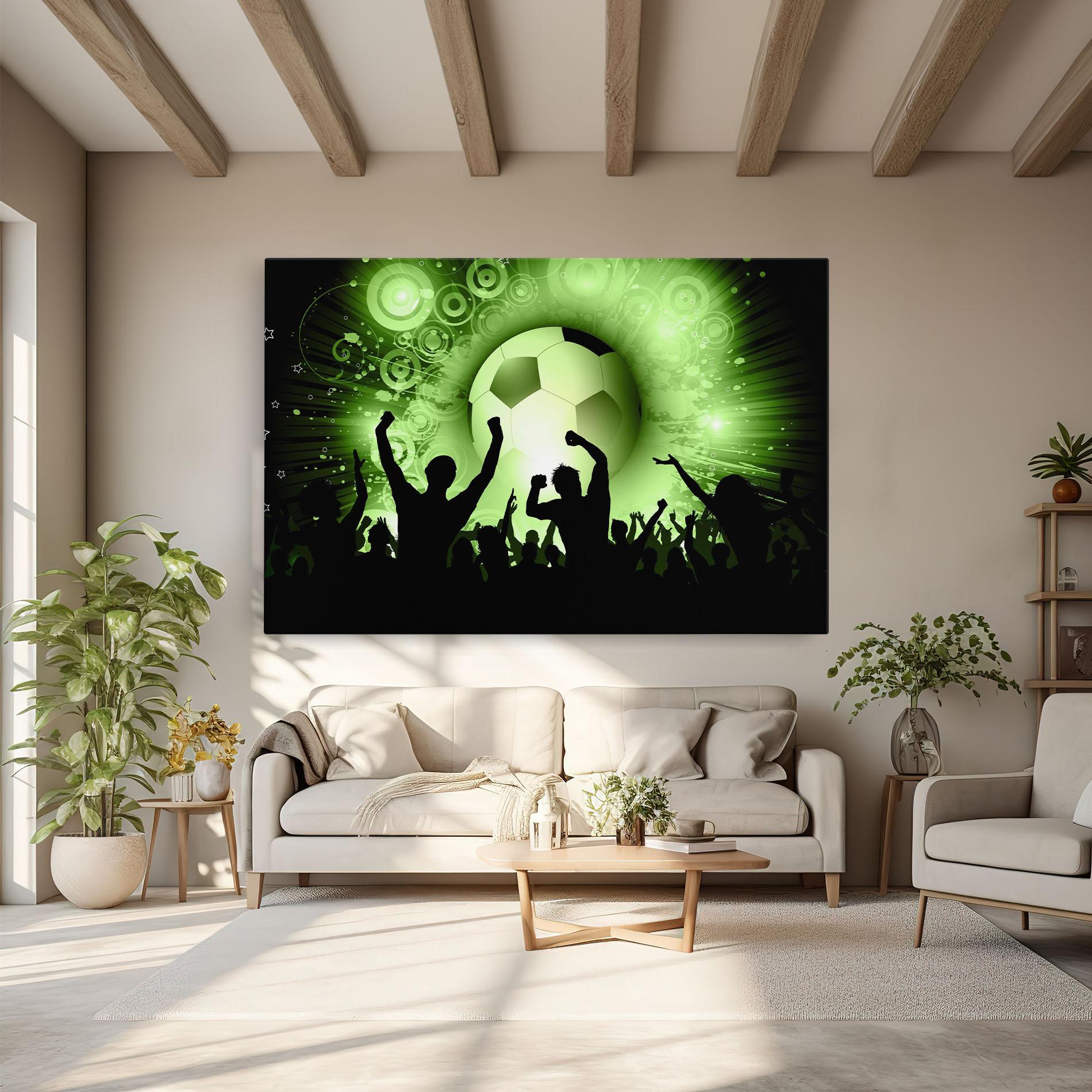 Leinwandbild Football Crowd mockup 6