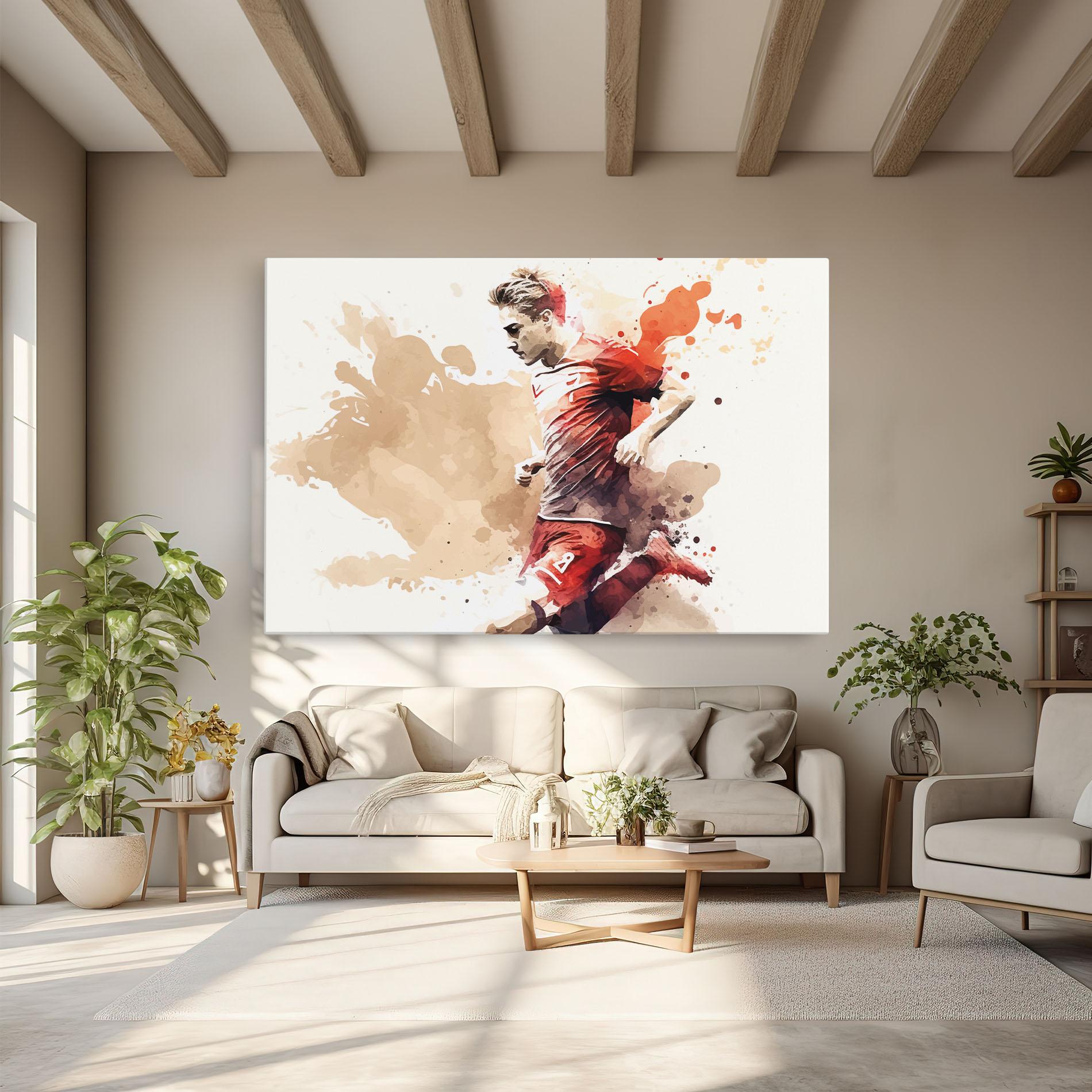 Leinwandbild Football Red Cream mockup 6