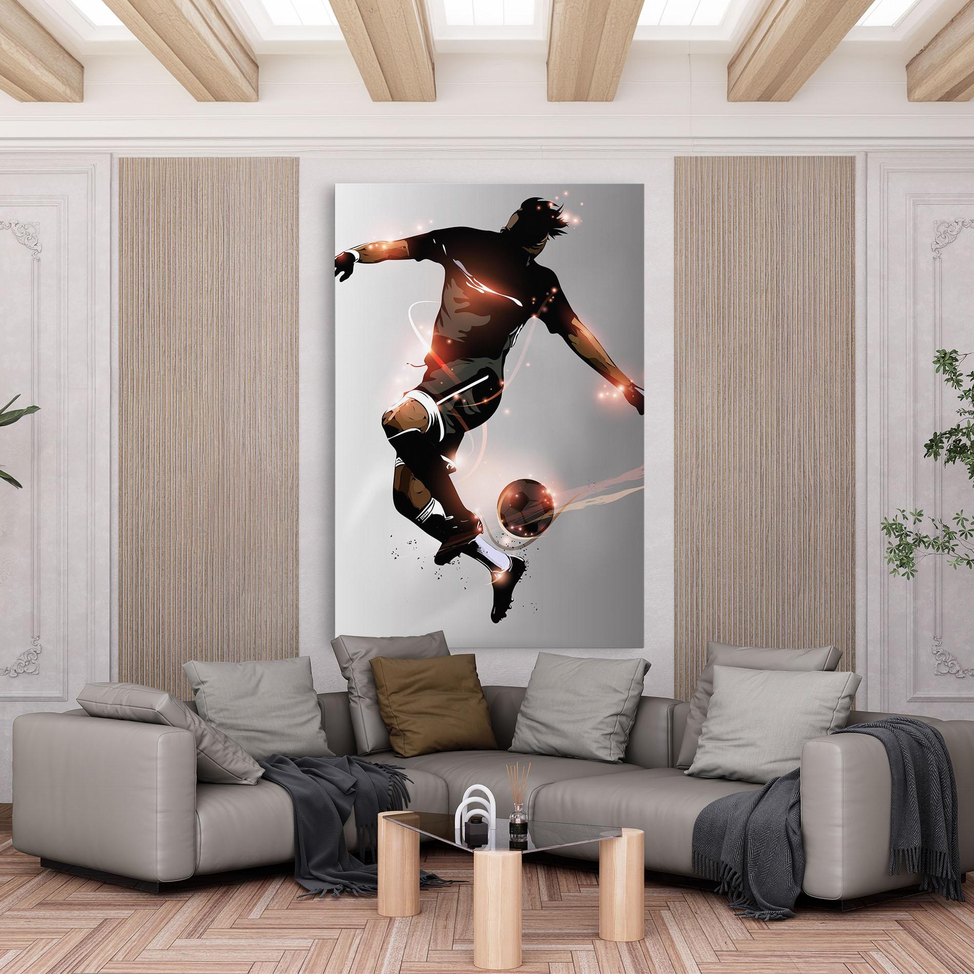 Leinwandbild Football Jump mockup 6