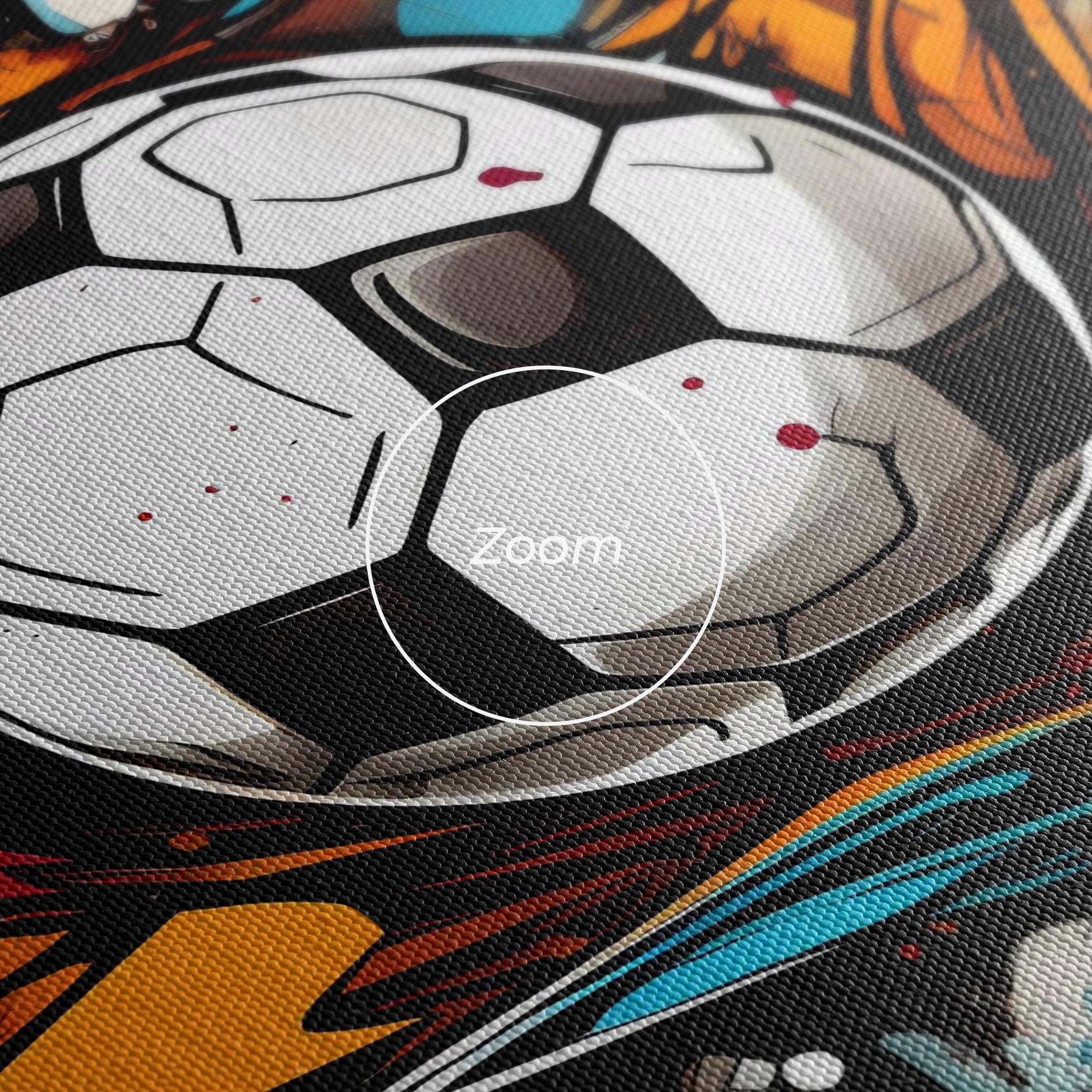 Leinwandbild Football Graffiti Style mockup 3
