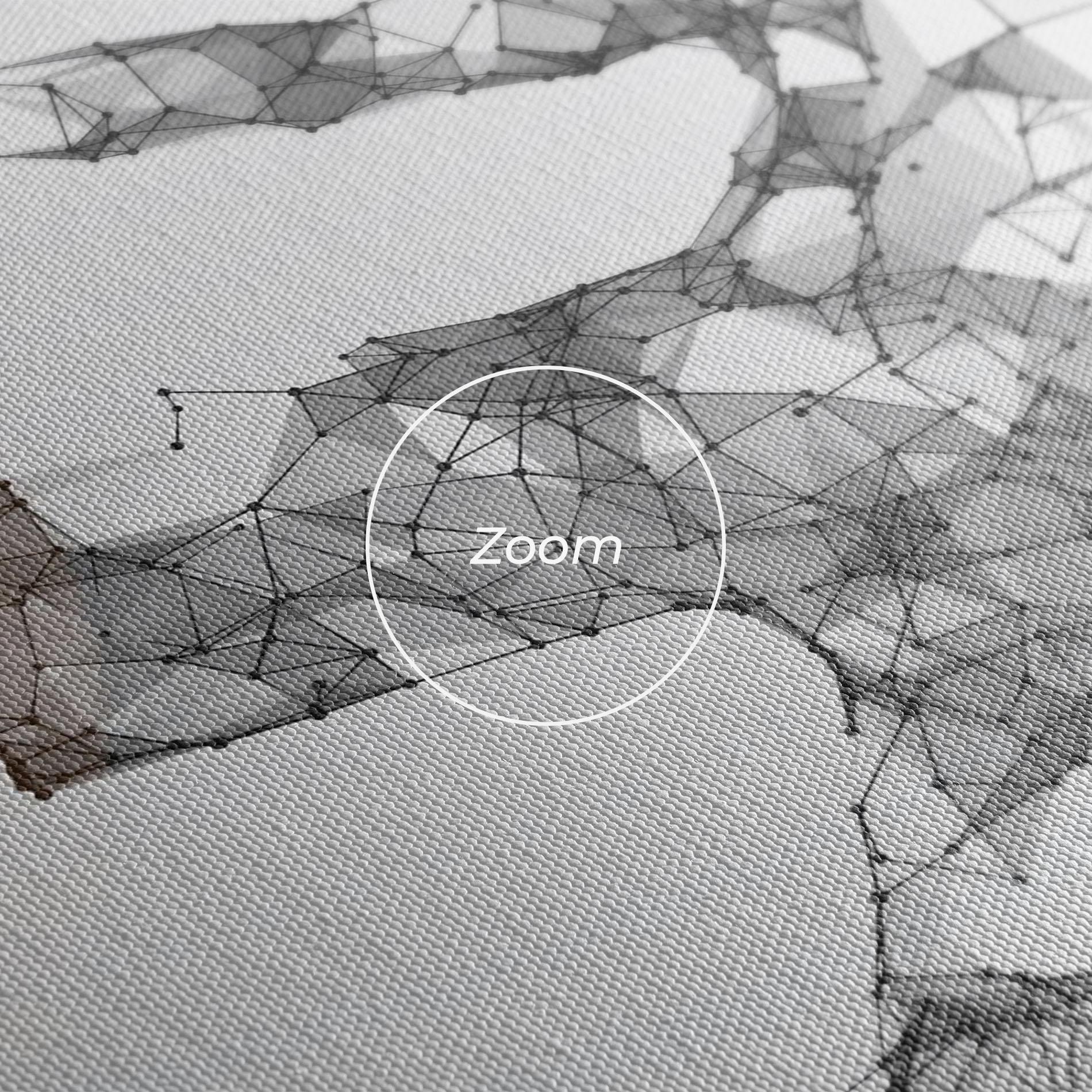 Leinwandbild Football Orange Ball mockup 3