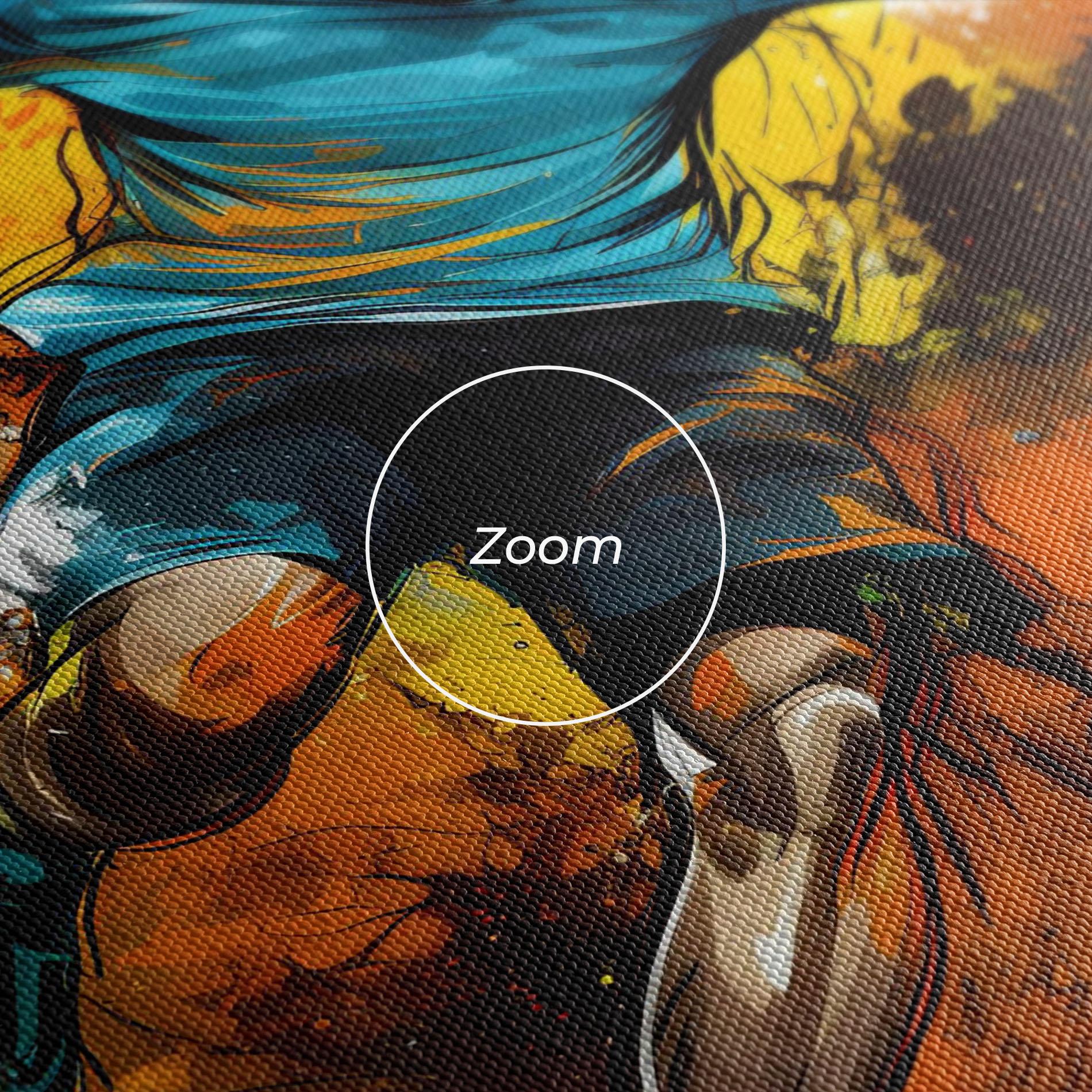 Leinwandbild Football Player Painting mockup 3