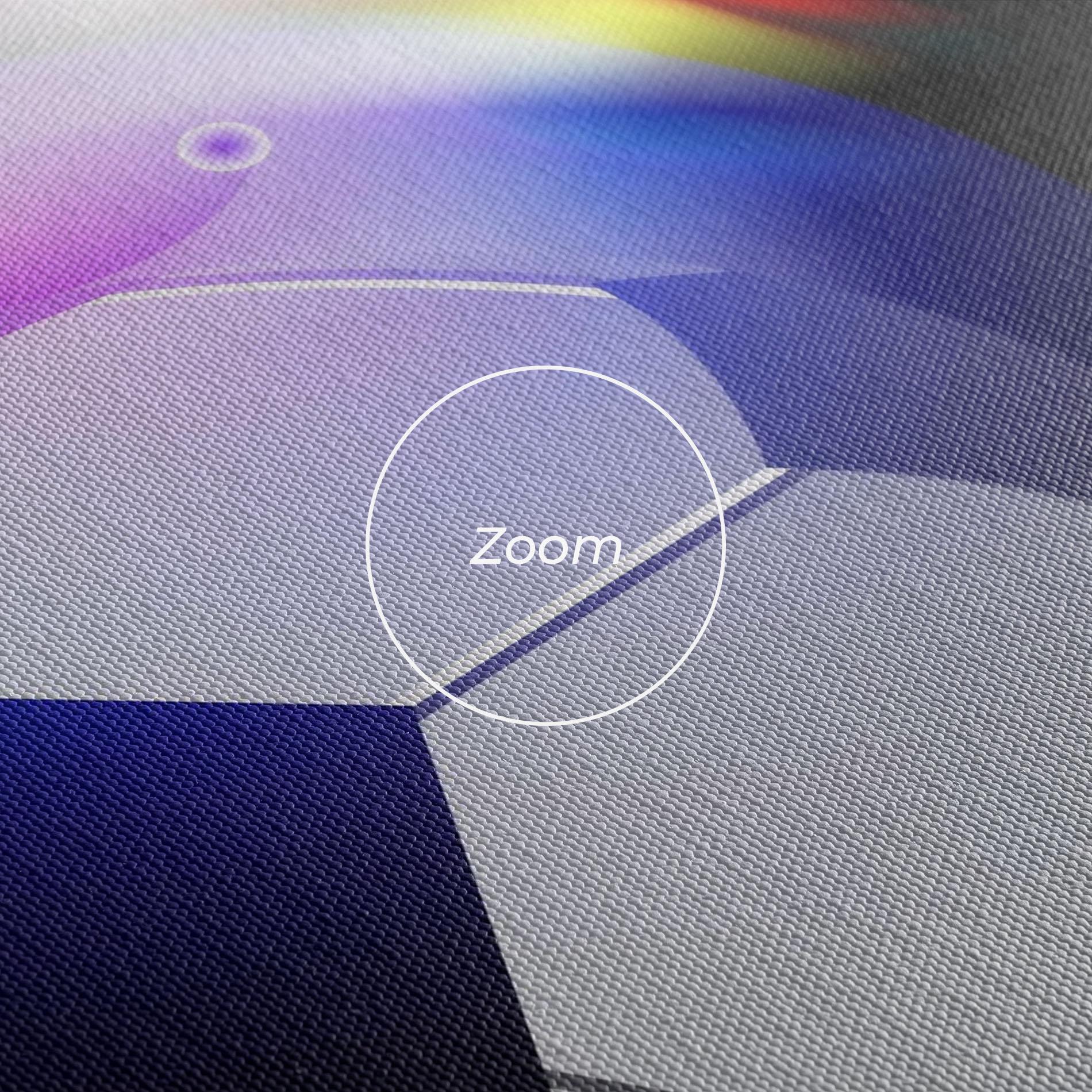 Leinwandbild Pink Blue Football Art mockup 3